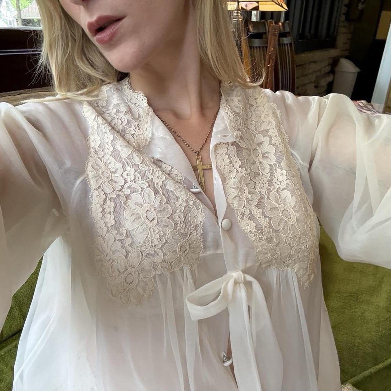60’s Sheer Lace Angel Robe