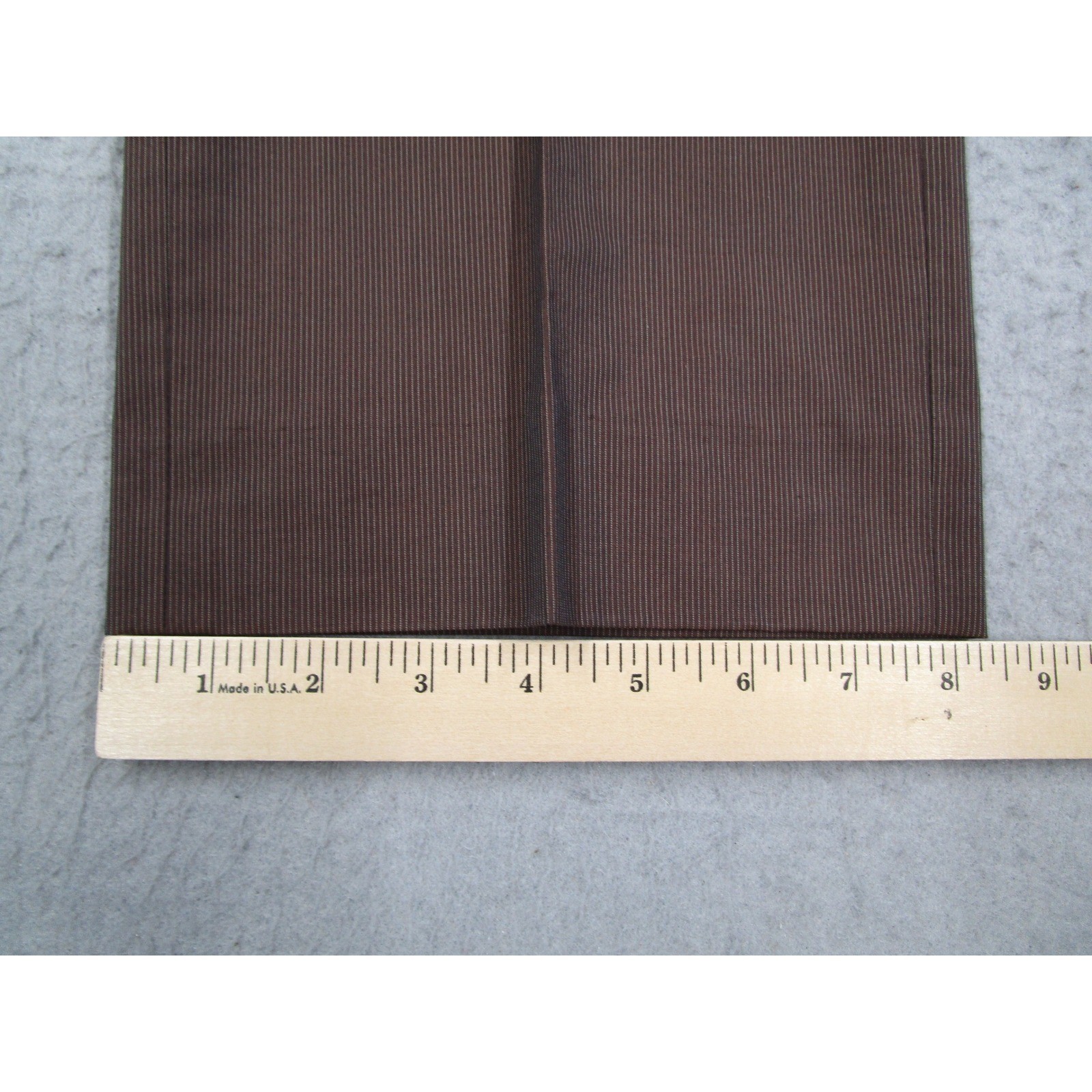 Dries Van Noten Suit Mens 48 IT 38 US Brown Cotton Silk Pinstripe 2 Button