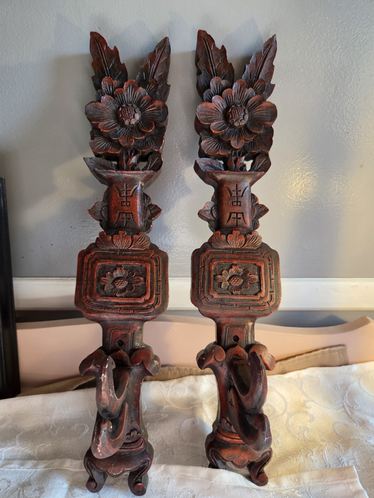 Vintage Elephant Wood Wall Hangers