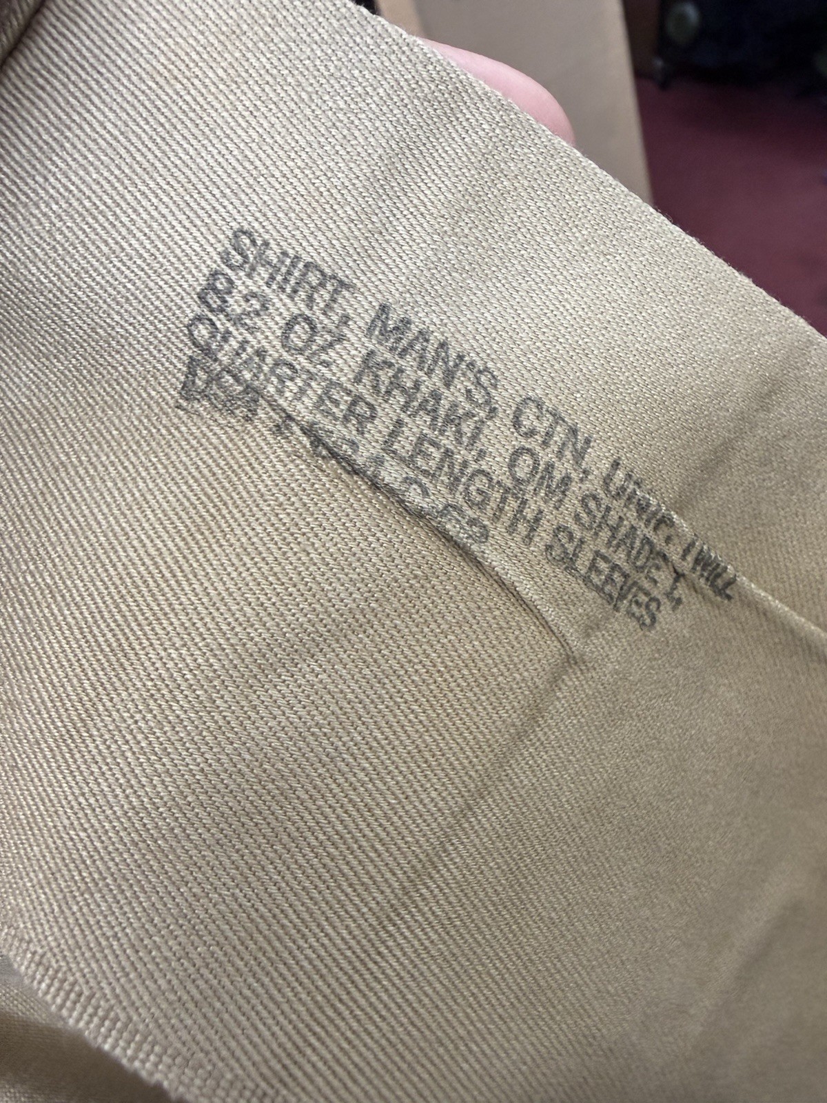 Vintage 60s US Army Military Khaki Uniform Shirt Size Large (MGJun363)