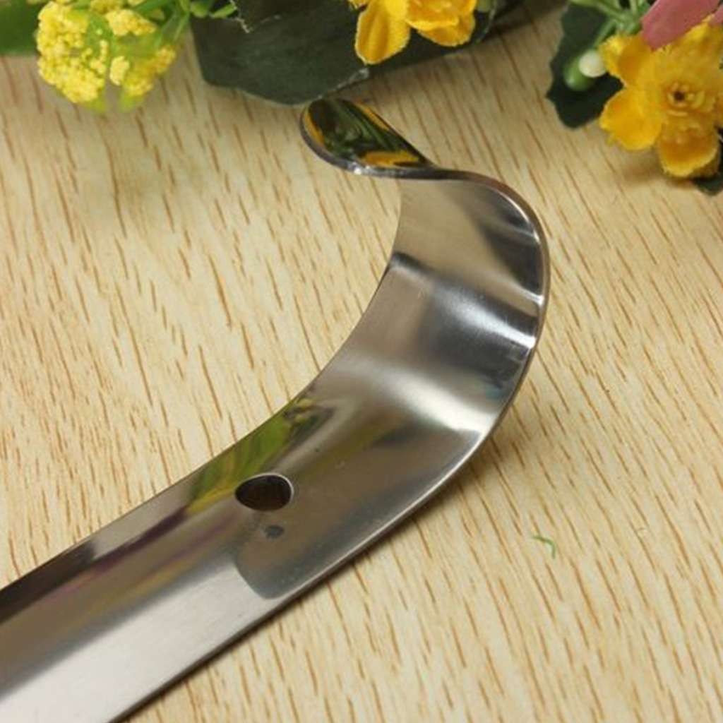 4 Sizes Extra Long Handle Shoe Horn Stainless Steel Handled Metal Shoehorn Horns