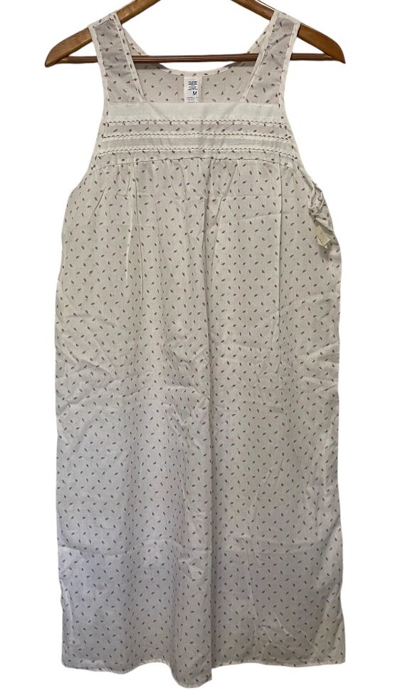 Vintage Deadstock 1980s Floral Nightgown Cottagecore Grannycore Womens Medium