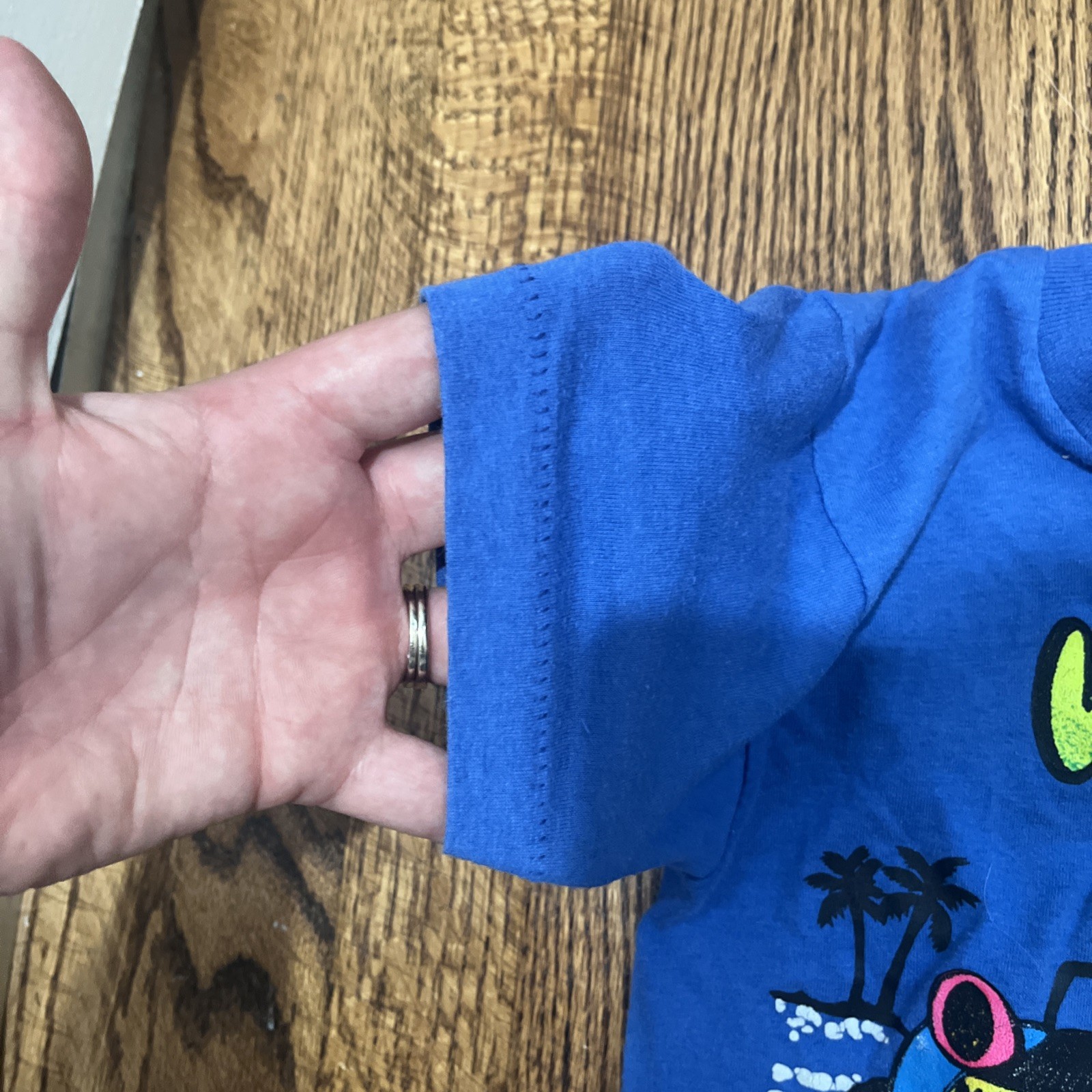 vintage kids 80s 90s single stitch none wild turtles beach t shirt size 6-8
