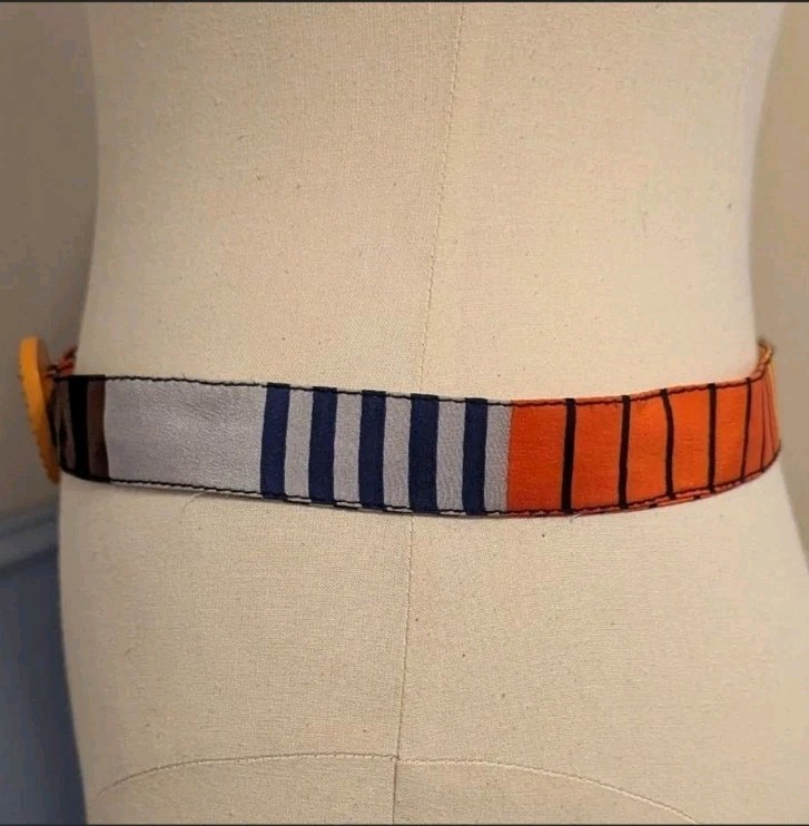29-30″ Vintage 1960s Mod Multi-Color Geometric Statement Belt