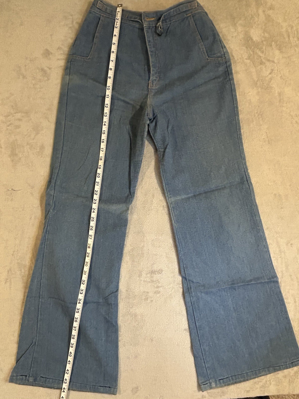VTG RARE 70s Fancy That Jeans High Waisted Wide Leg Flare Hong Kong Sz 16