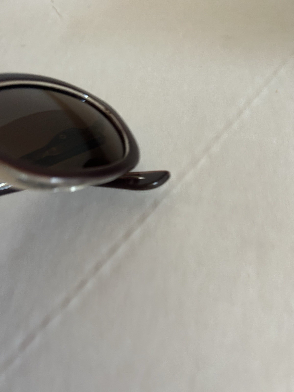Moschino Vintage 90s Oval Matte Brown Sunglasses Moschino Bubble Logo