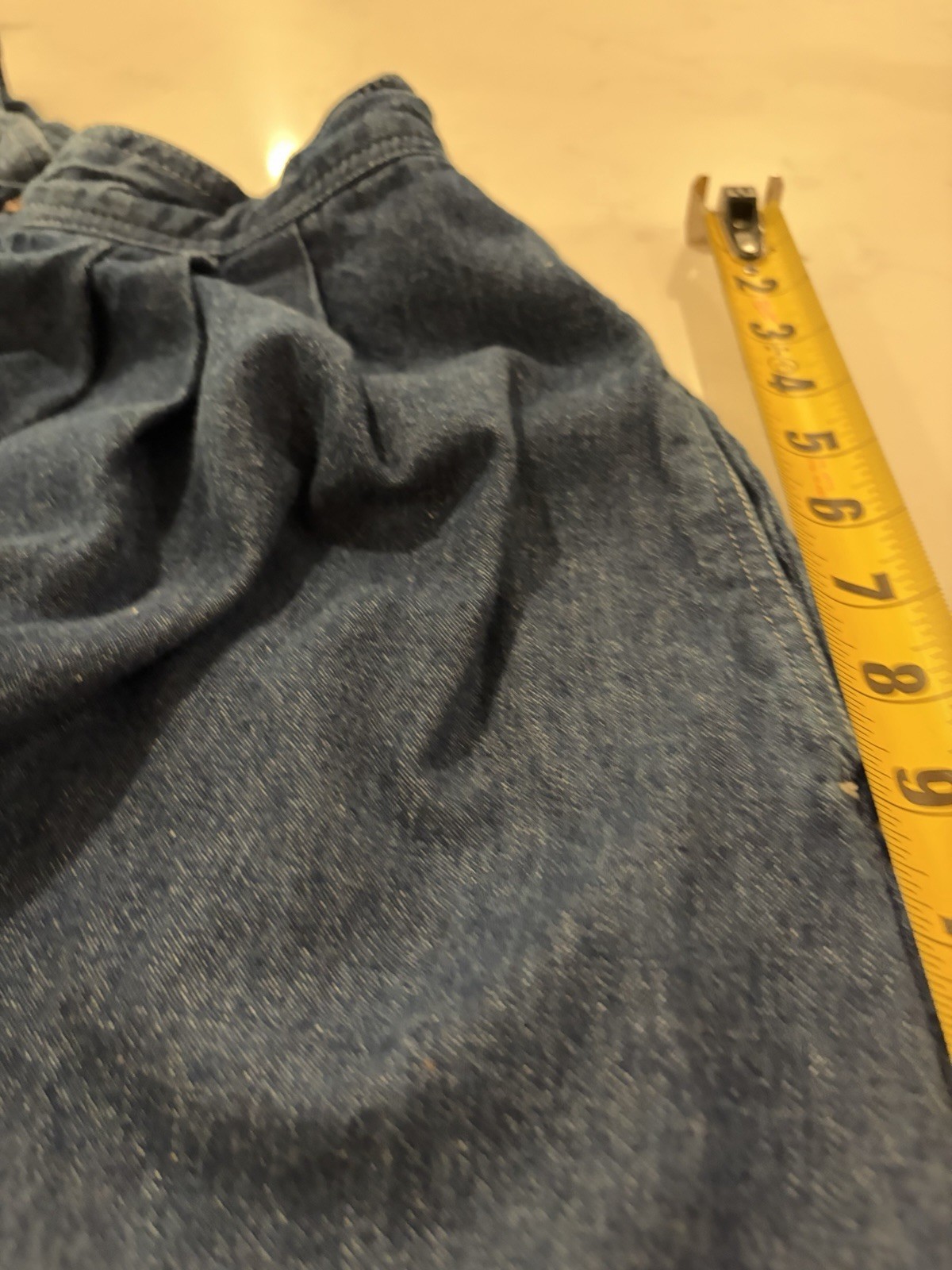 VTG 80s Sassoon Denim Gaucho Culottes Wide Leg Elastic Waist Pants Size 30 USA