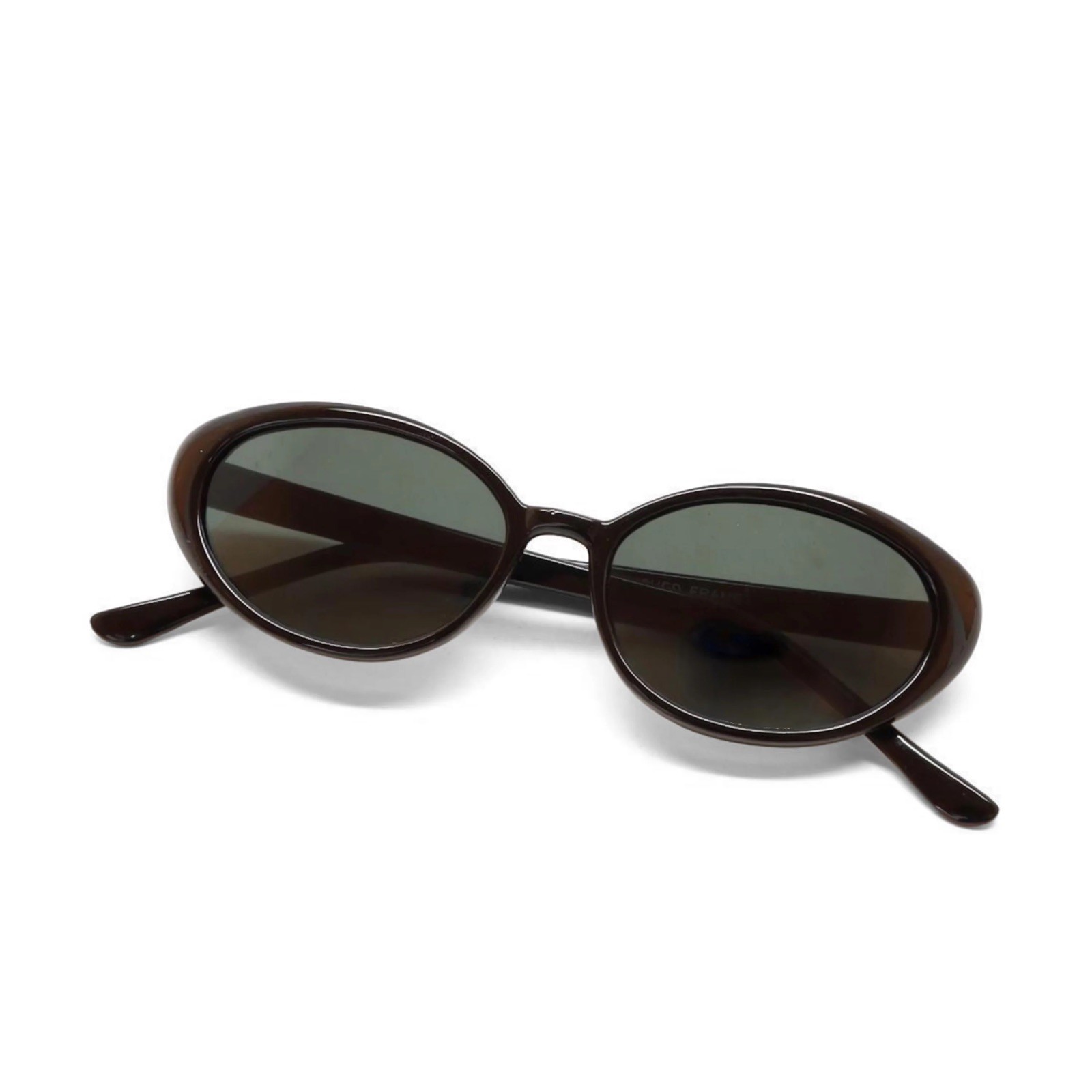 Authentic New Vintage women’s 90s Mini black oval sunglasses