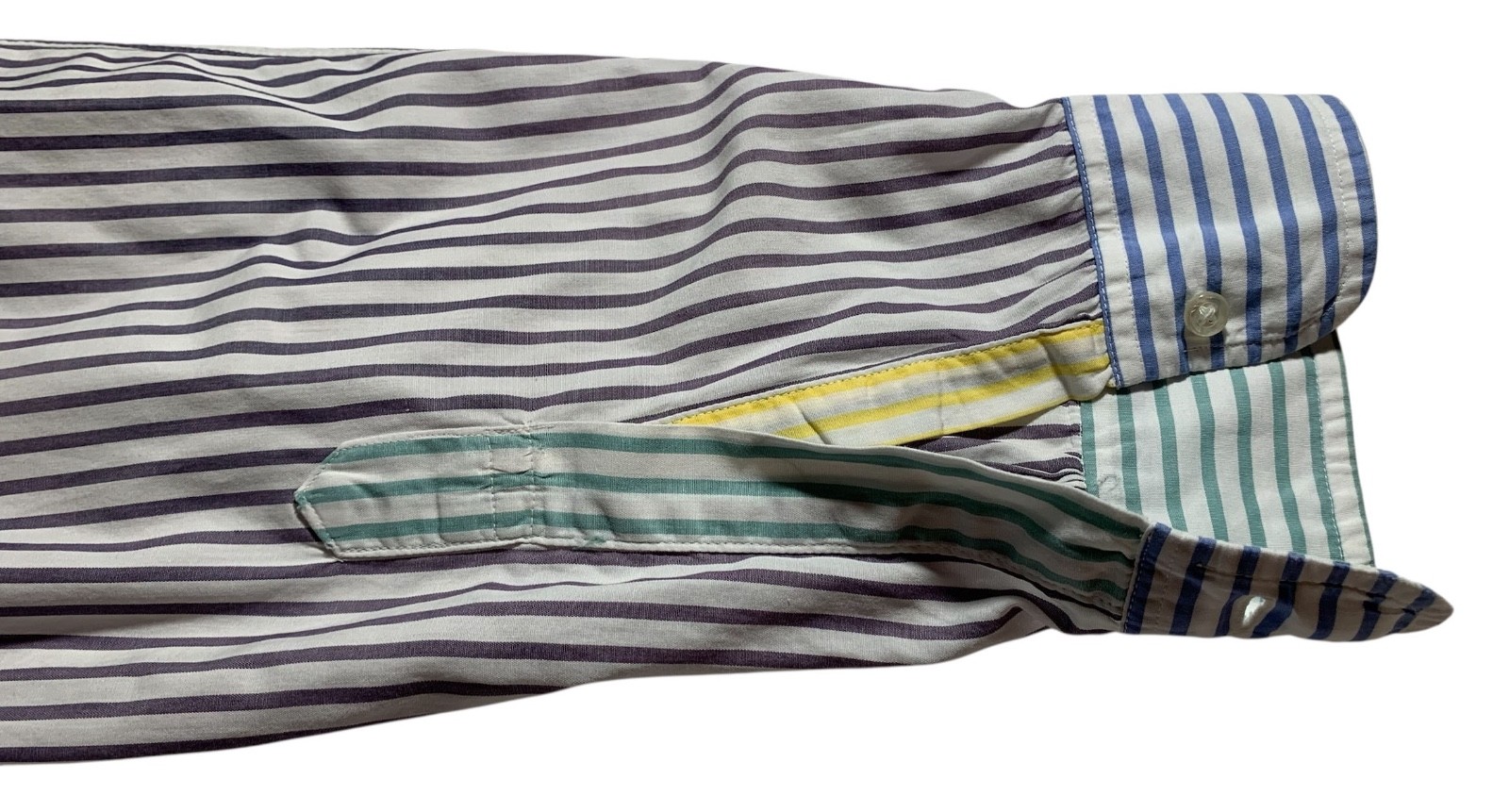 BROOKS BROTHERS Makers Vintage 80s LS Stripe “Fun Shirt” Size 15 1/2-R (M) USA