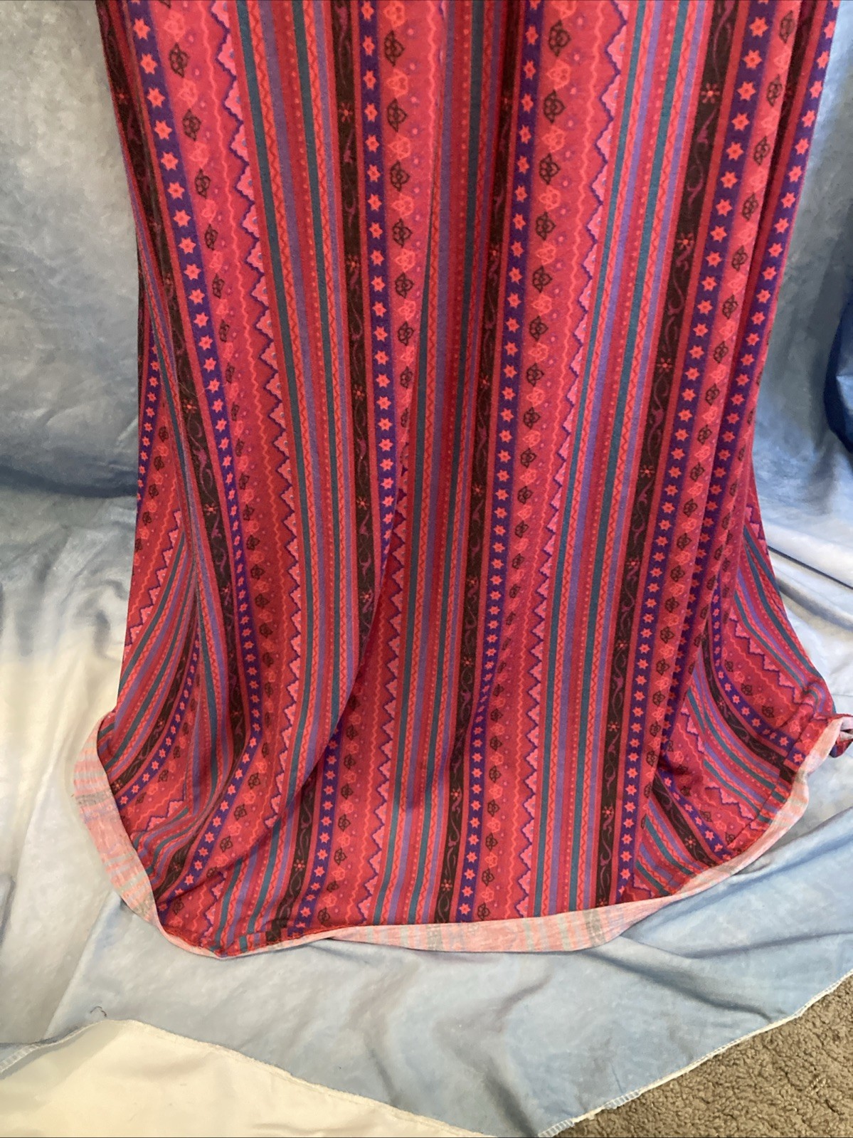 VTG 70s Donna Richard Gilligan O’Malley Maxi Dress Muumuu Caftan Pink Boho L