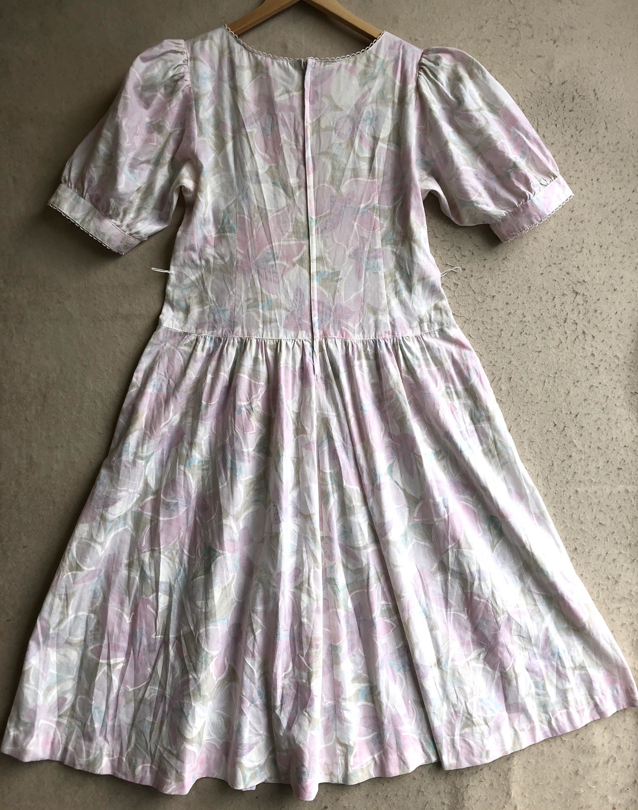 Lanz Originals Dress Made In Usa Vintage 70s Size 14 100% Cotton Womens Trad