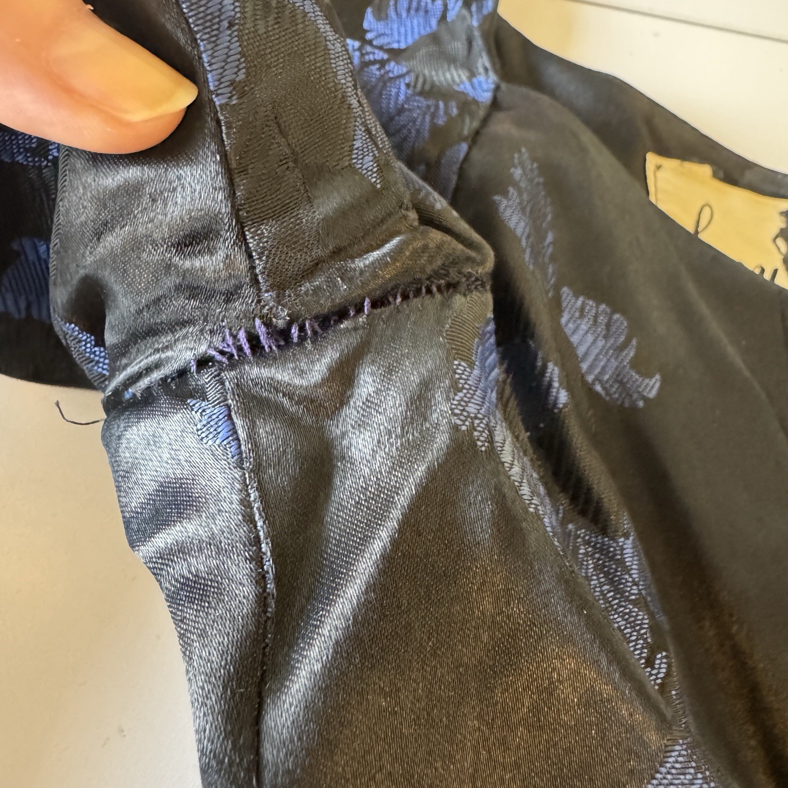Gorgeous 1950s Vintage Suzy Perette Fit And Flare Black And Blue Party Dress