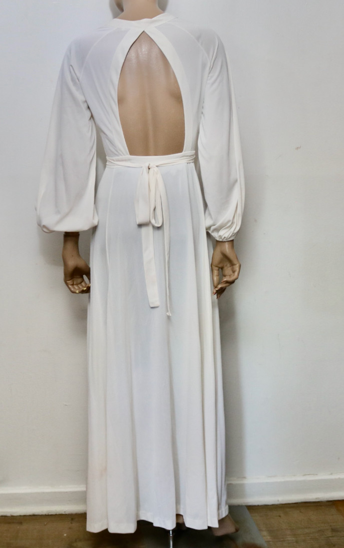 CHRISTIAN DIOR vintage Miss Dior wrap lounge wear gown M