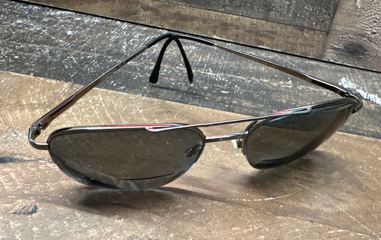 Vintage Stetson 229 Eyeglass Frames Only Zyloware 058 Aviator Silver Gunmetal