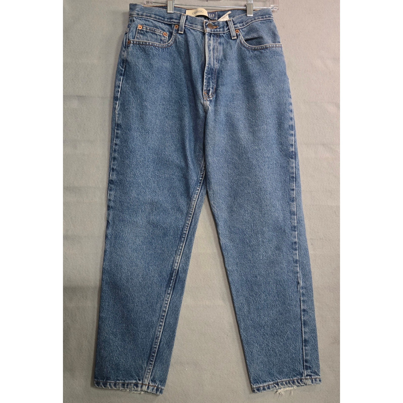 Vintage Gap Classic Blue Jeans High Rise Straight Leg Denim Size 12 Ankle