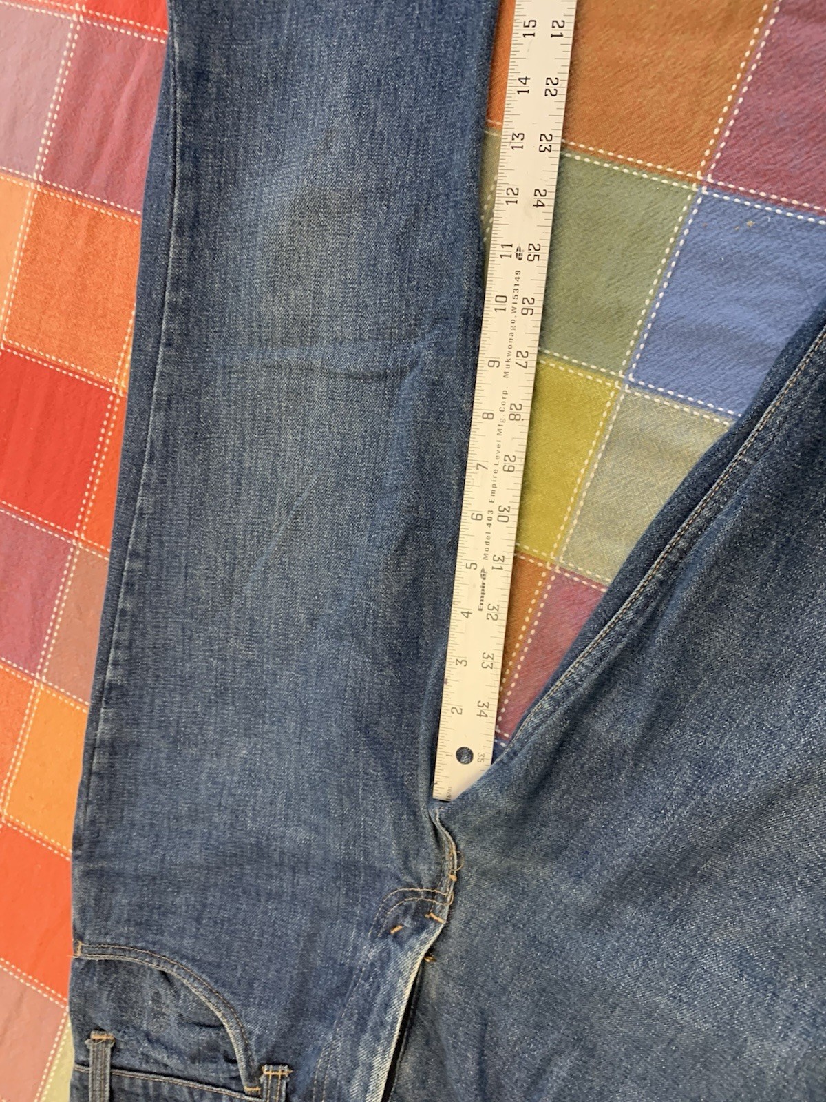 Amazing All Original Levis 684 Orange Tab Big Bell Bottom Jeans 30×30 1969-71