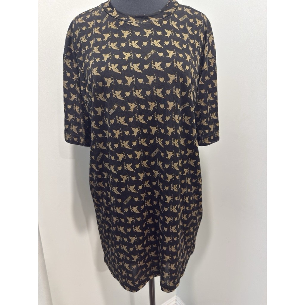 CHEAP AND CHIC BY MOSCHINO Womens Vintage Short Sleeve Rayon Dress/Top Cupid
