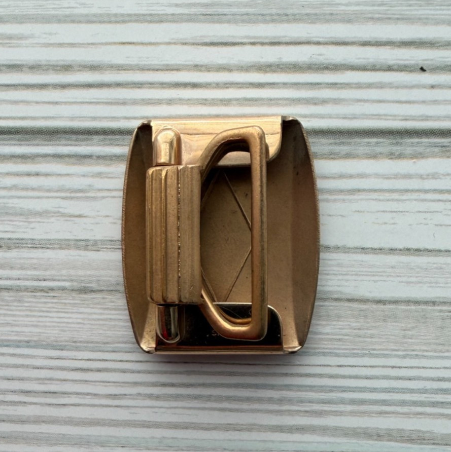 Simmons Vintage 1960’s Belt Buckle Copper Toggle with Monogram Letter “M”