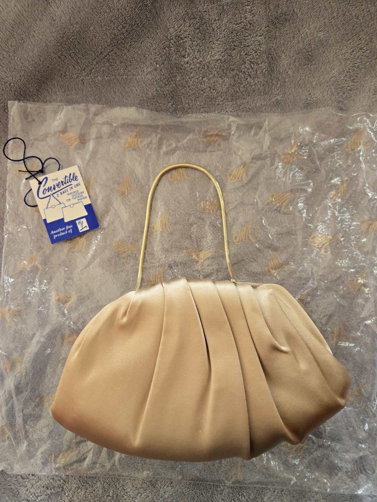 Vintage Hand Clutch From Daytona Champagne Colored