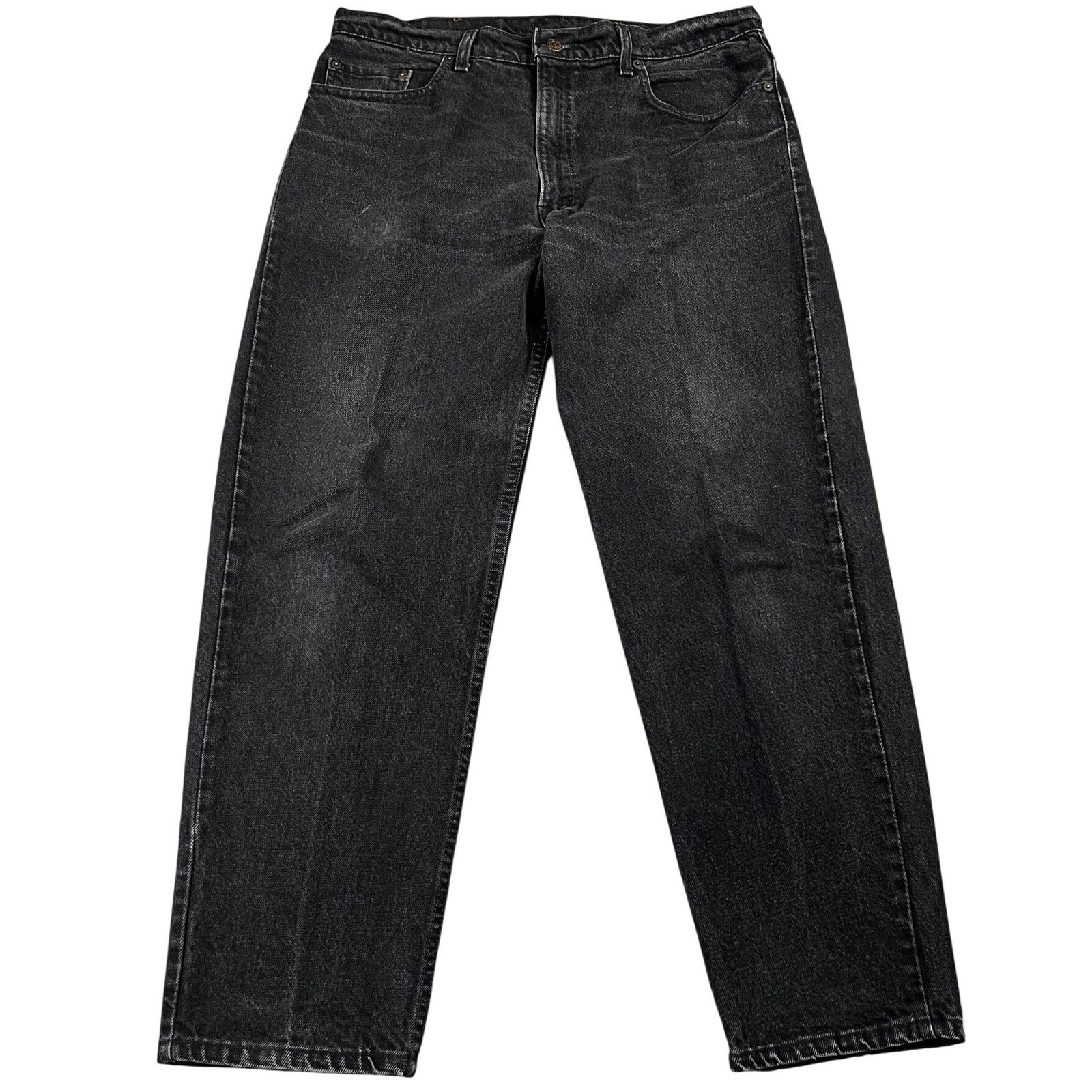 Vintage Levis 550 Relaxed Fit Tapered Leg Black Jeans Mens 38(37)x30 Made in USA