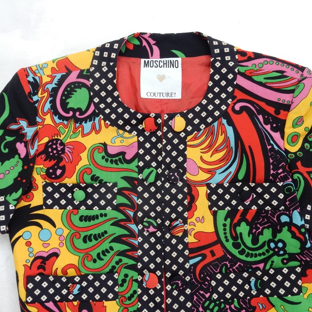 MOSCHINO COUTURE POP ART VINTAGE JACKET JACKET COAT COLOR