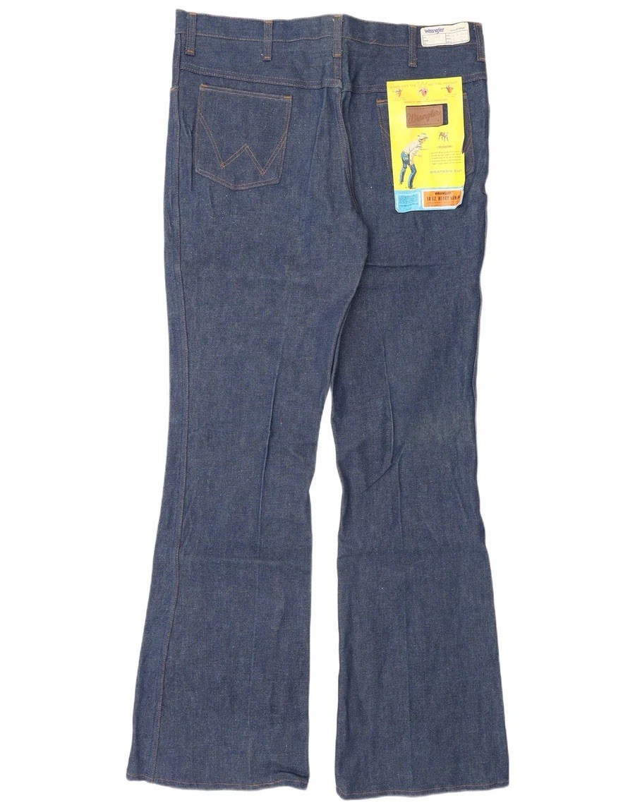Rare Vintage 1979 Deadstock Wrangler Jeans. Made in Belgium. 38×35. Lot 11-0005.