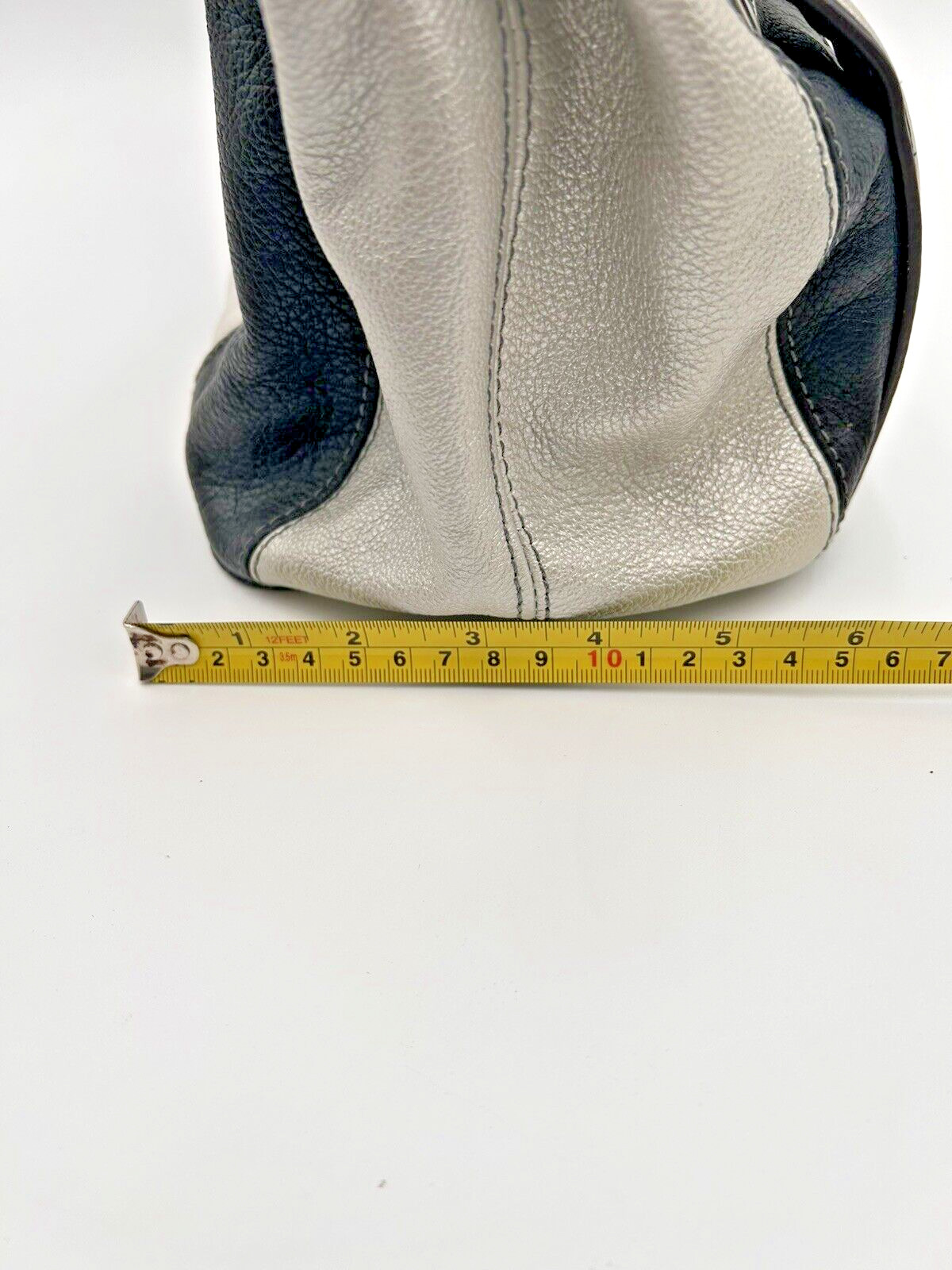 Vintage Tiganello Purse White, Black/Silver w/matching wallet and cosmetic bag