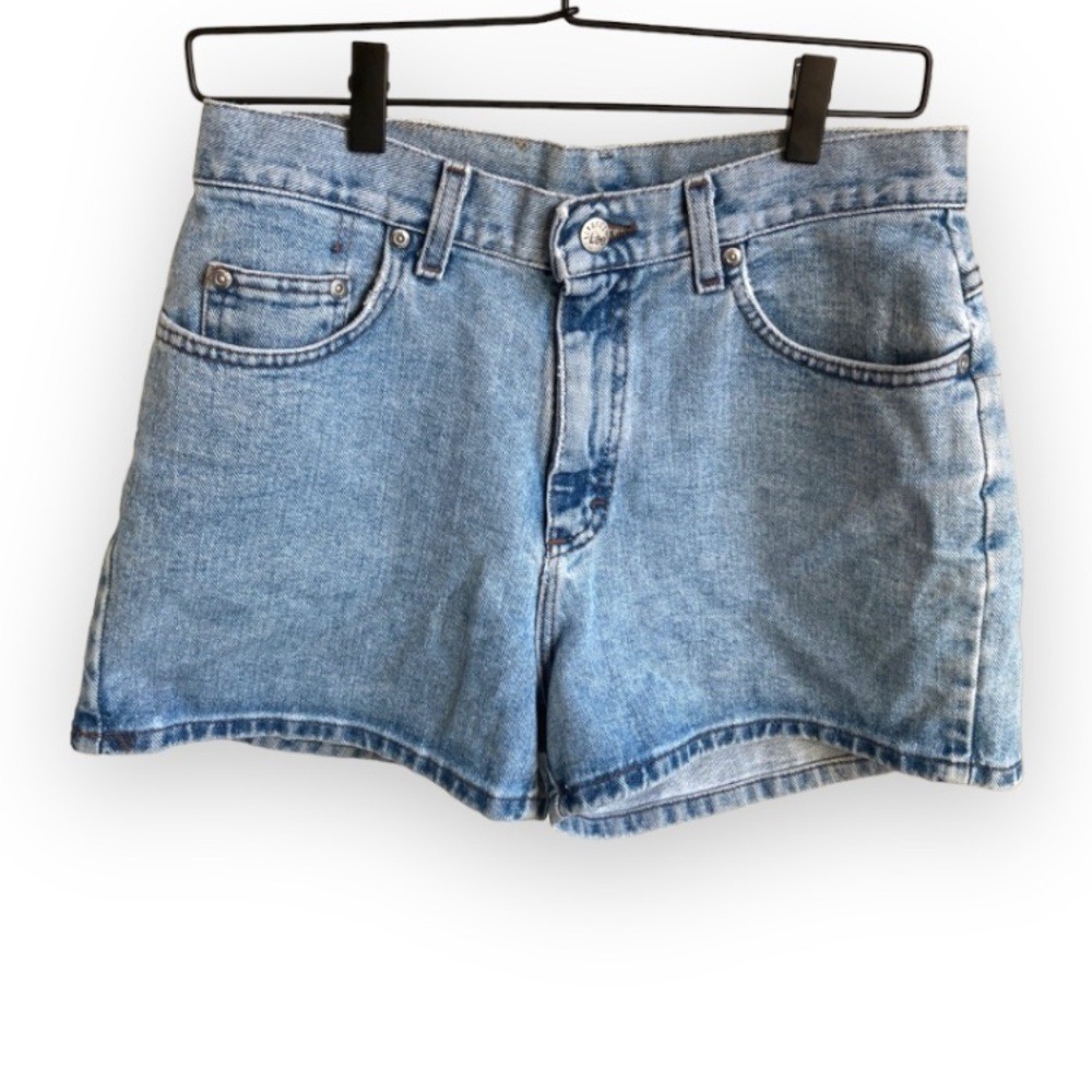 Vintage Lees Mom Jeans Denim Shorts Light Wash 100% Cotton 90s High Rise 8