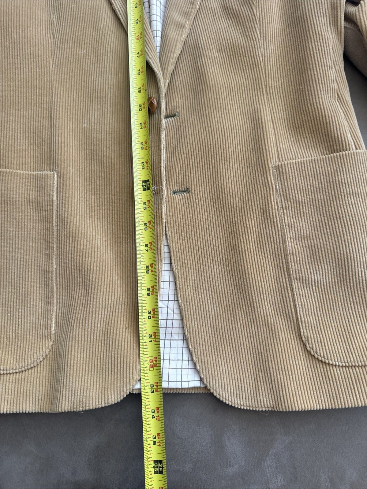 Vintage Corduroy Blazer Coat Made In Romania