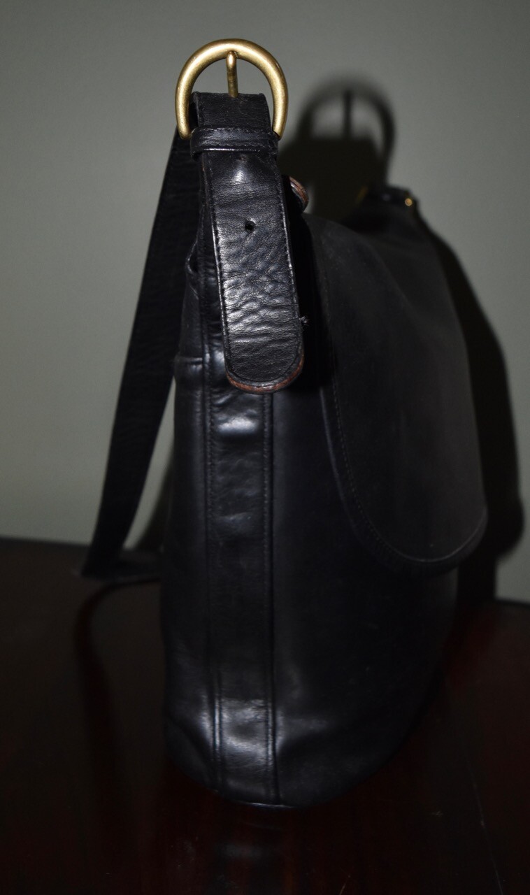 VTG Coach Black Whitney Handbag Duffle Crossbody Purse Shoulder Bag 4115 Hobo