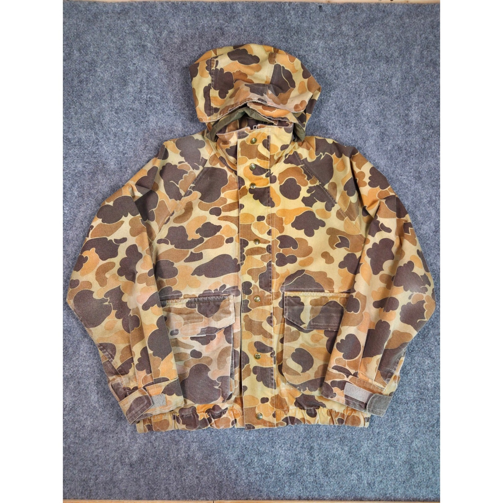 Vintage Columbia Jacket Mens L Brown Duck Camo waterproof thinsulate Made in USA