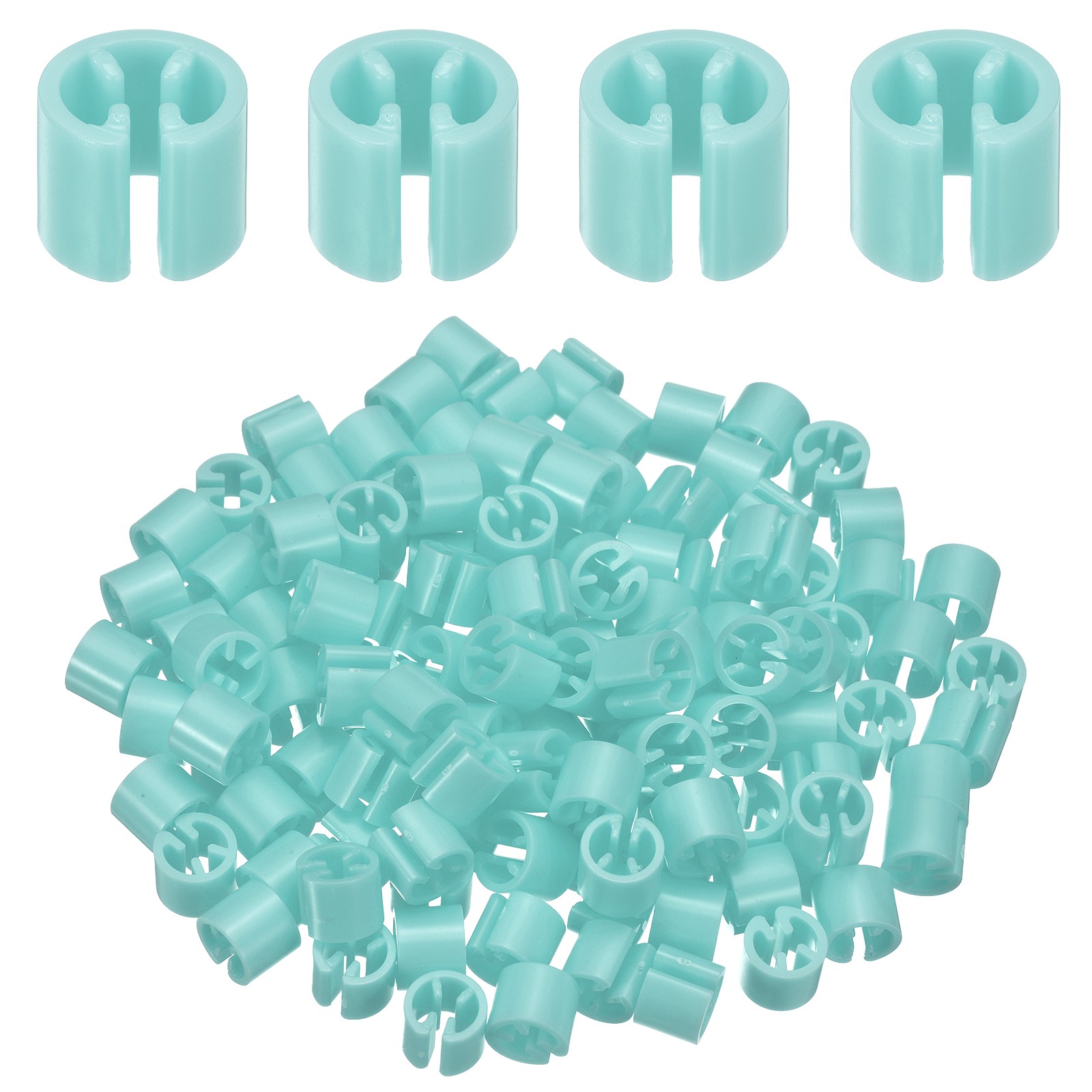120Pcs Hanger Size Markers, Fit 3-5mm Rod Hanger Tags Organization, Light Blue