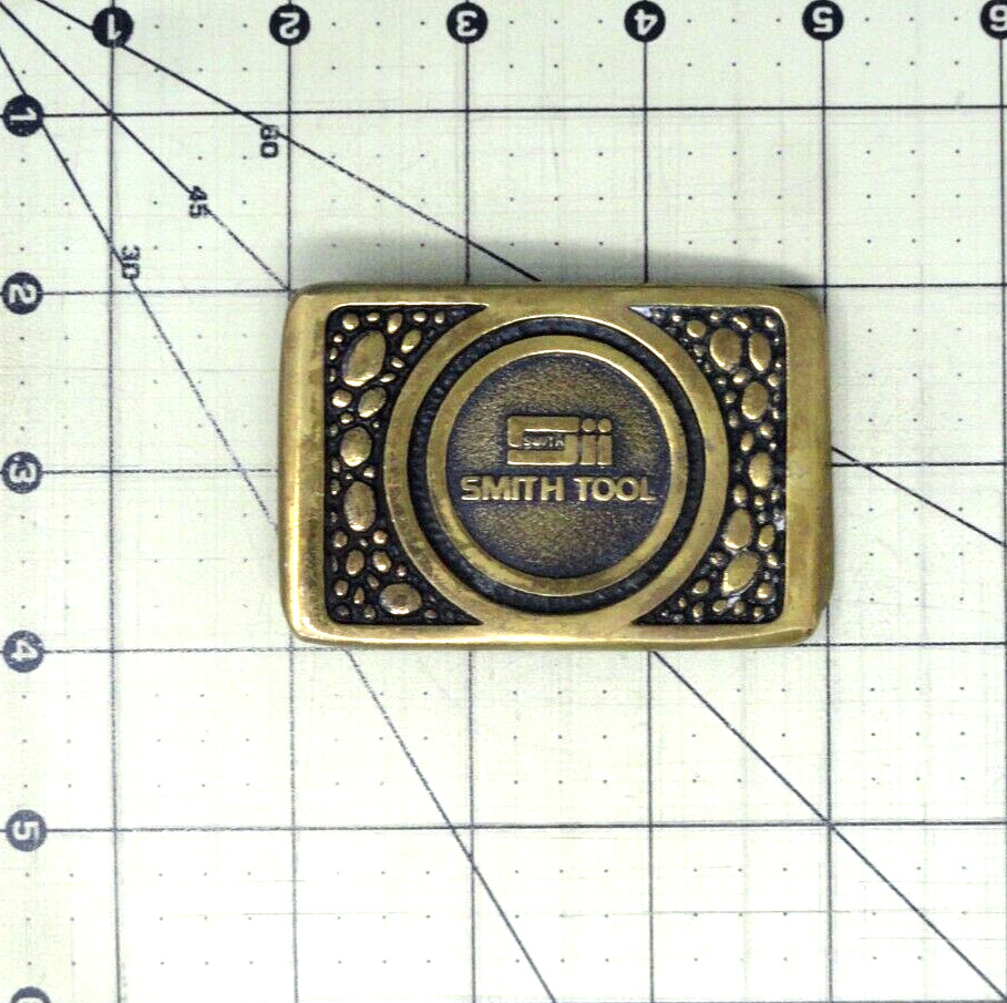 Sii Smith Tool Promo Dress Belt Buckle Gas Oilfield Services Vtg 80s BTS .NOX114