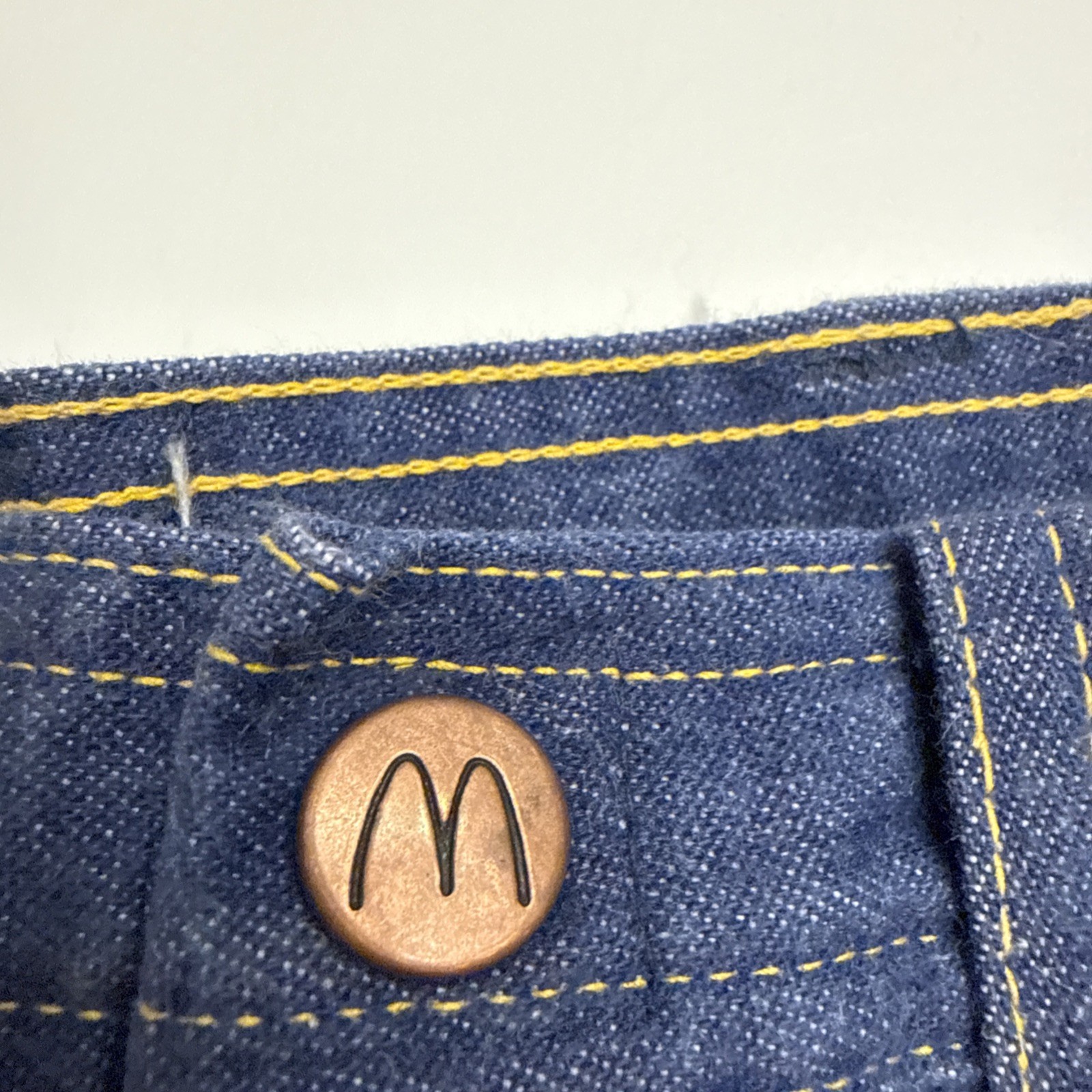 Vintage 1978 McDonald’s Kids Vest Jeans Set Embroidered Ronald Fries Size 7 RARE