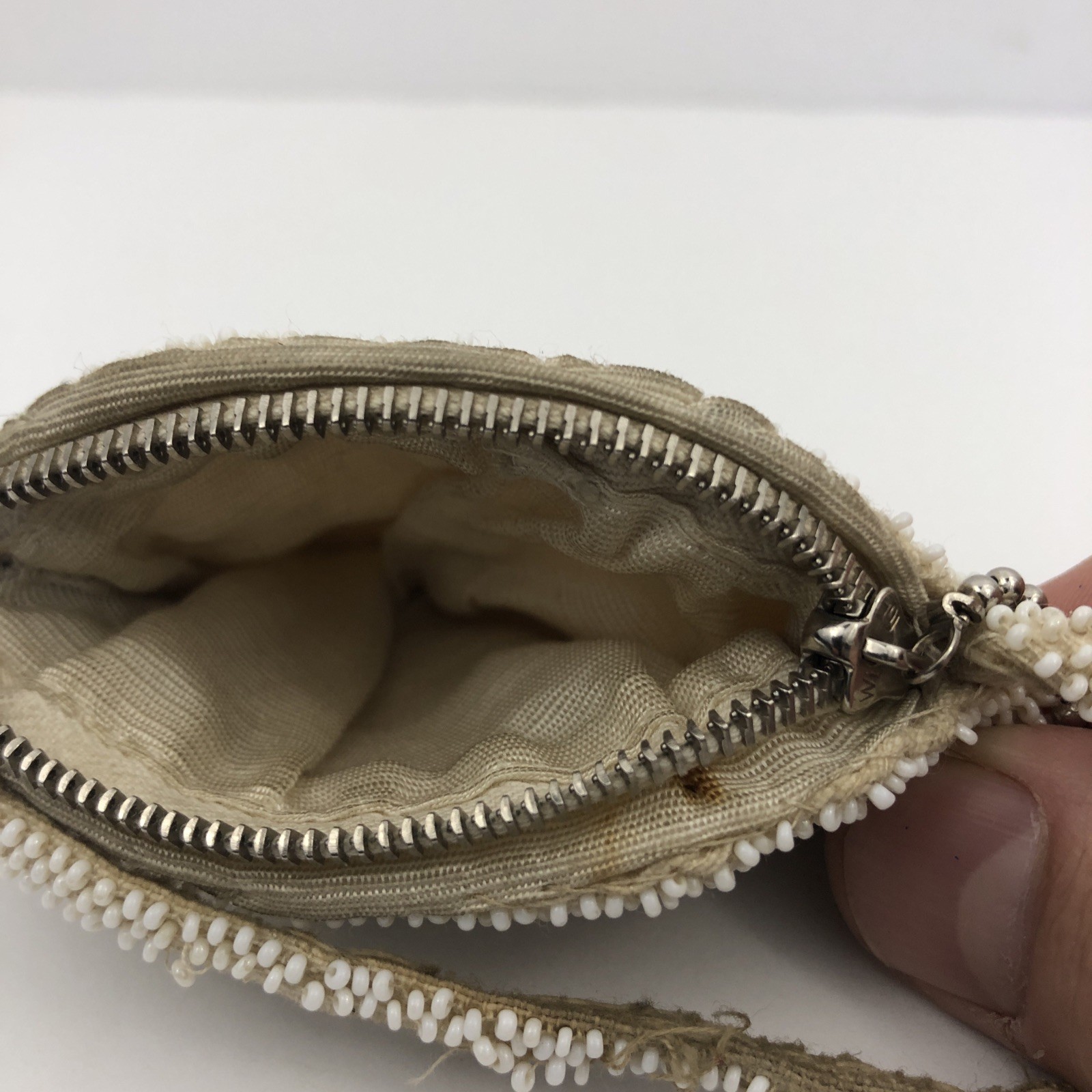 Vintage Floral Beadwork Small Clutch Purse Czechoslovakia Deco Flapper RARE