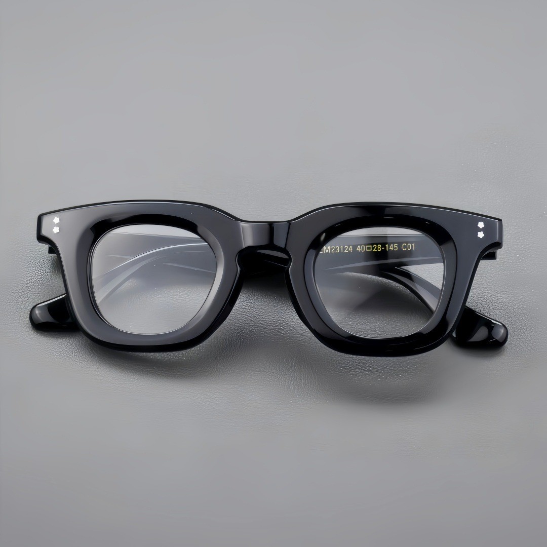 Square Retro Acetate Eyeglasses Frames Thick Glasses Frame Women Men Eyewear