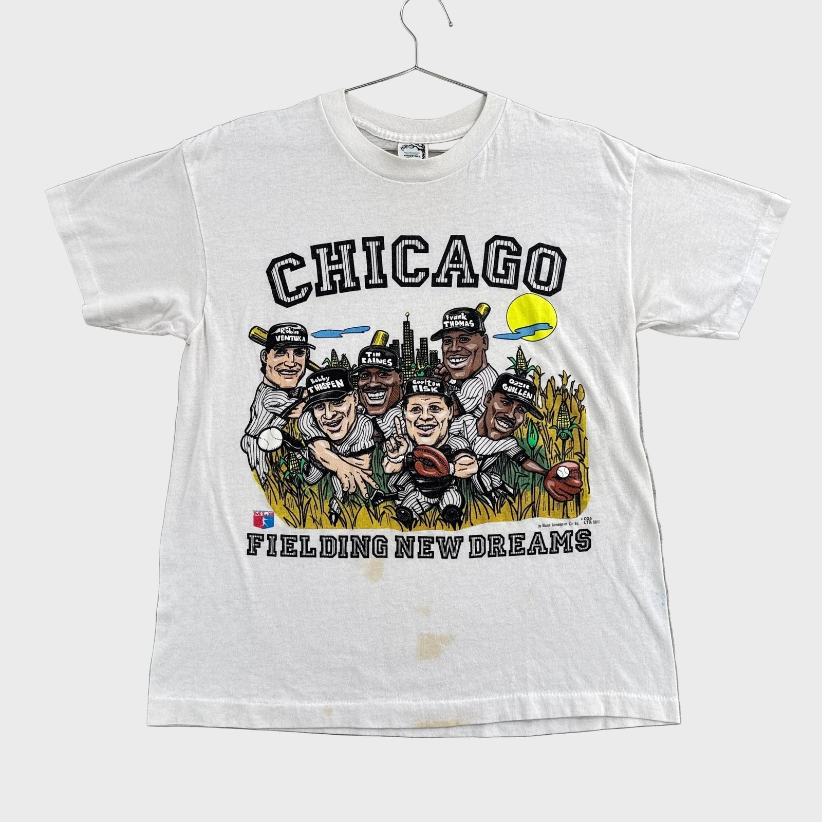 Vintage ’91 Chicago White Sox Cartoon Graphic Tee – L