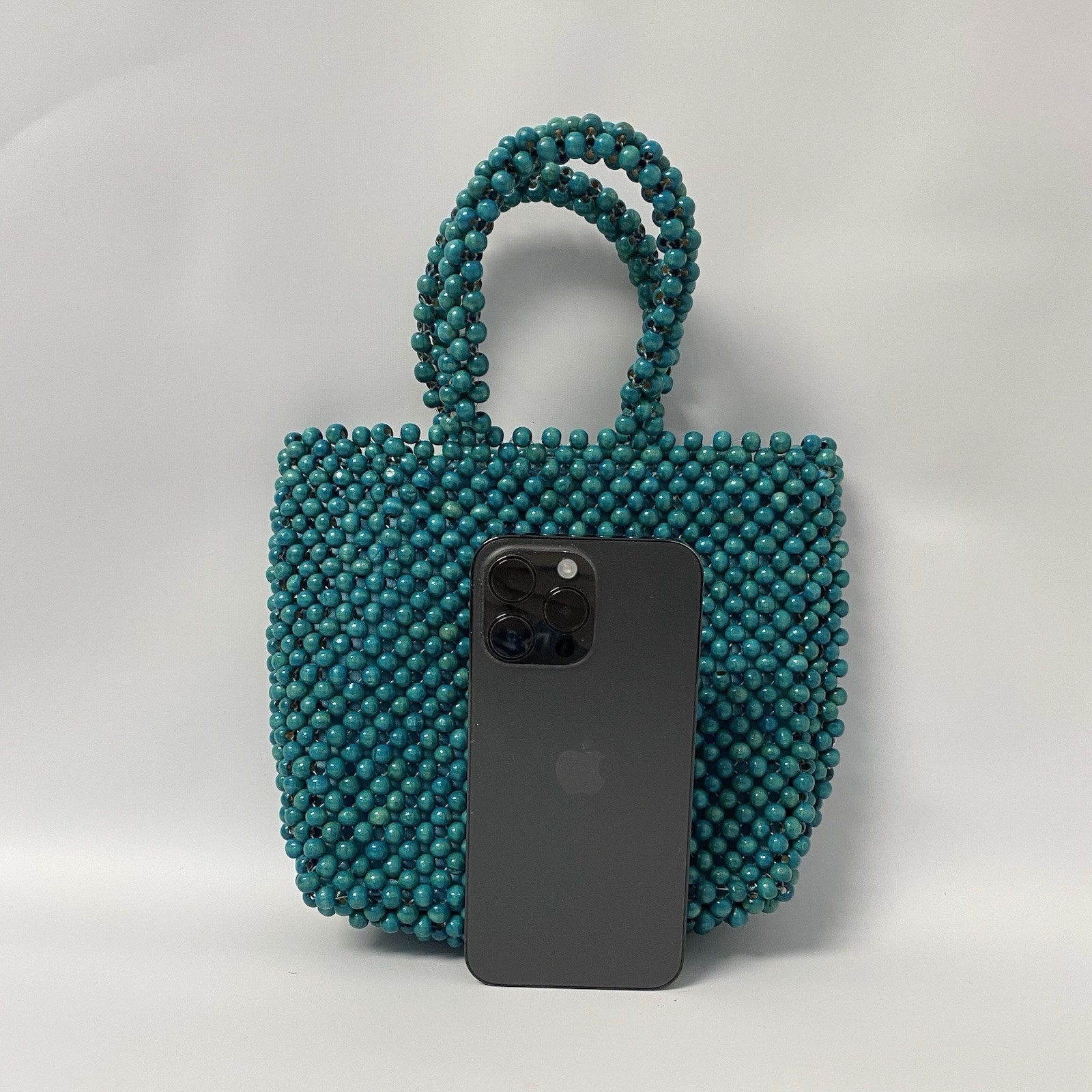 Wooden Bead Vintage Purse