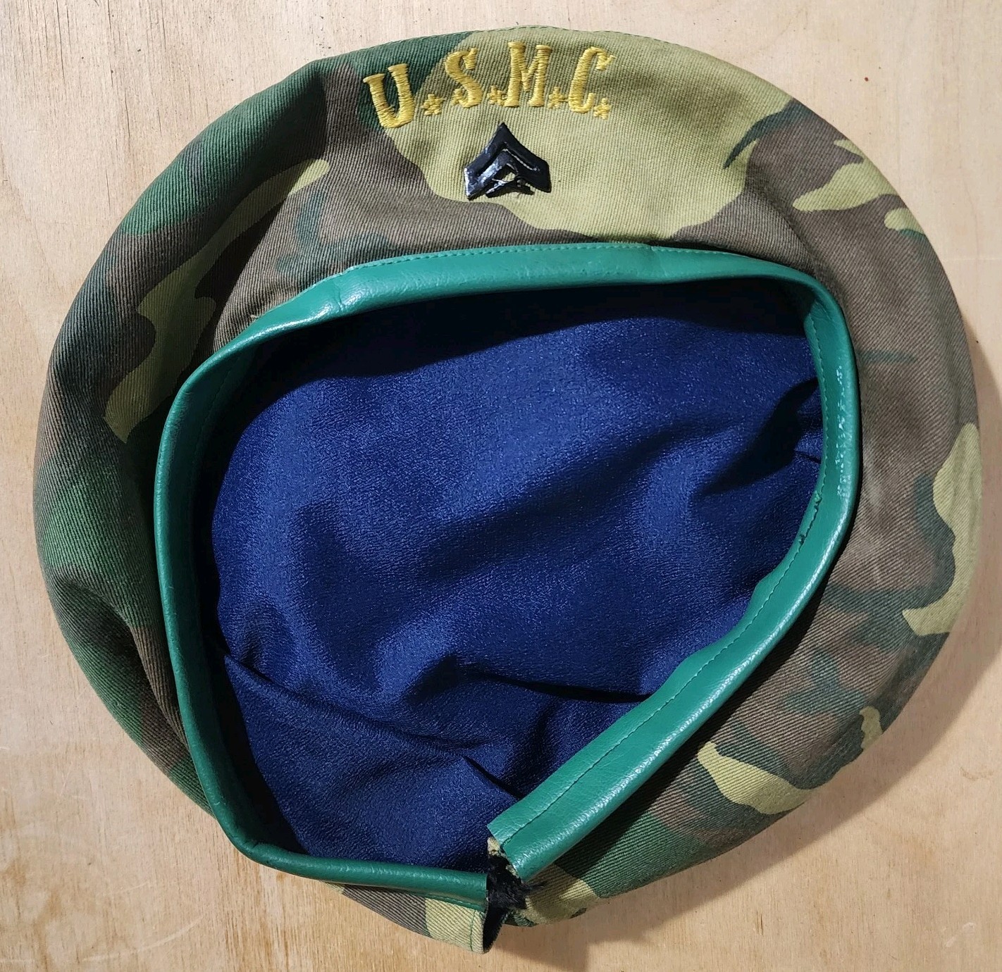 USMC ERDL Camouflage Beret Theater Made Vietnam War ARVN Advisor Cap Corporal
