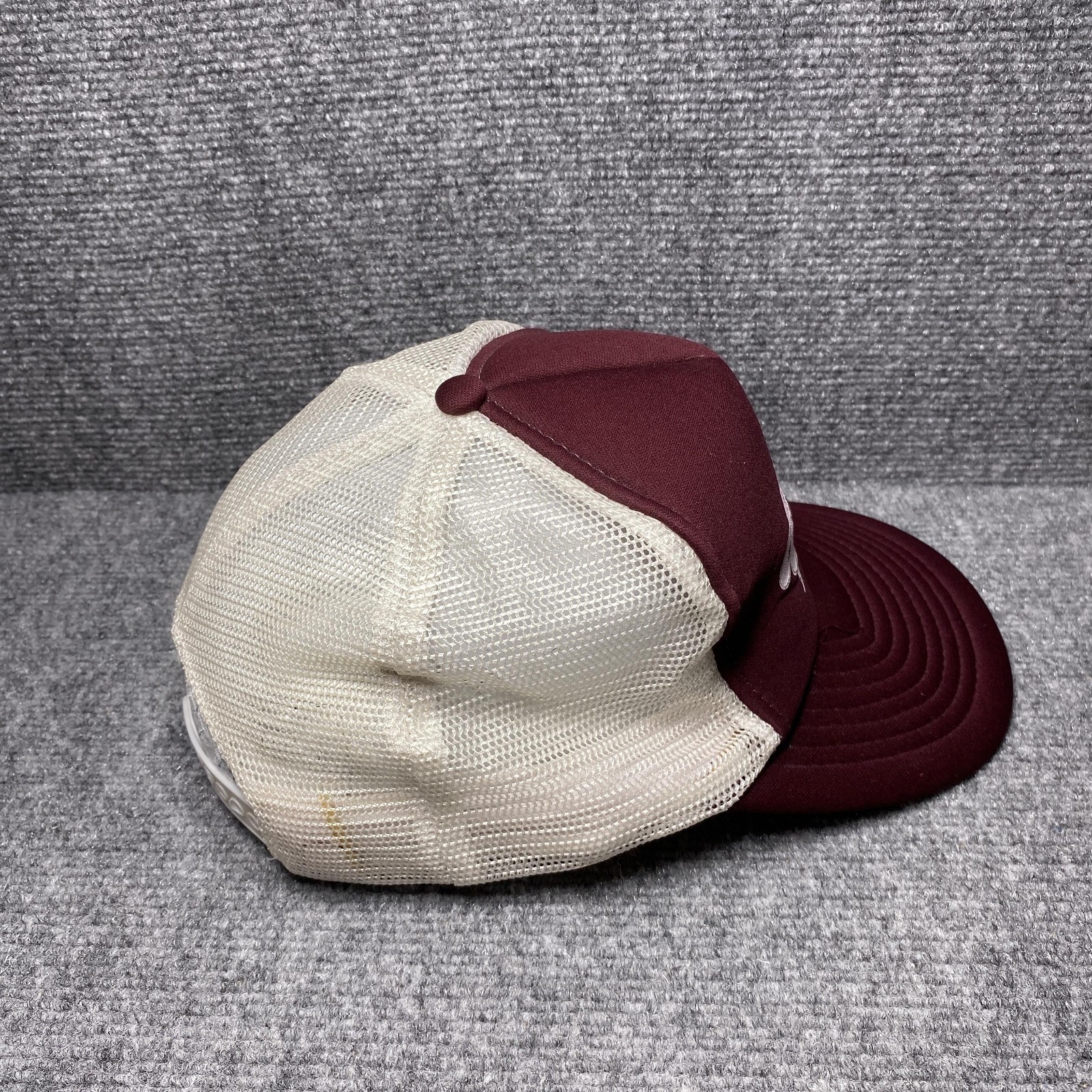 Vintage Sportcap Hat Mens OSFA Maroon Cheers Boston Trucker Snapback Mesh Back