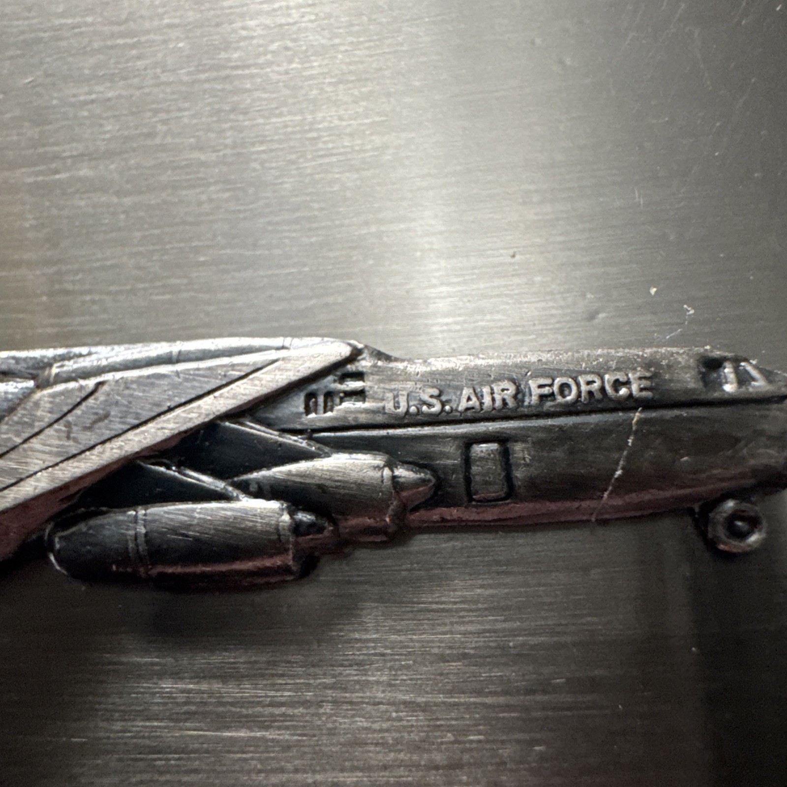 Vintage Jet Airplane Metal Belt Buckle Raised 3d Model Fast Free Shipping #12
