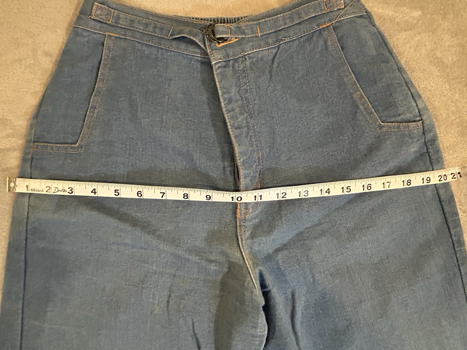 VTG RARE 70s Fancy That Jeans High Waisted Wide Leg Flare Hong Kong Sz 16