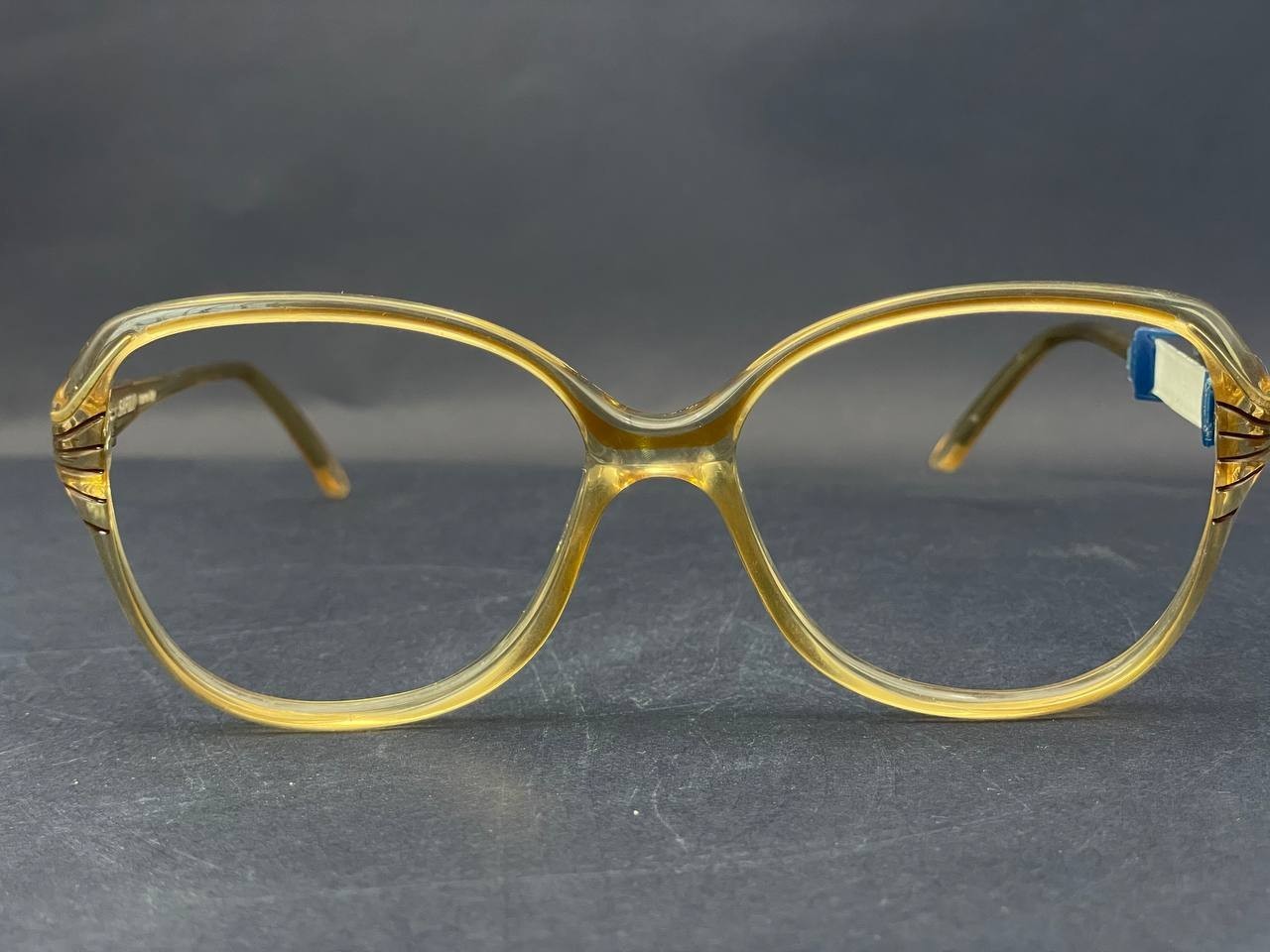 Vintage Safilo Contempora 813 376 Optyl Eyeglasses Italy Clear Honey Frame