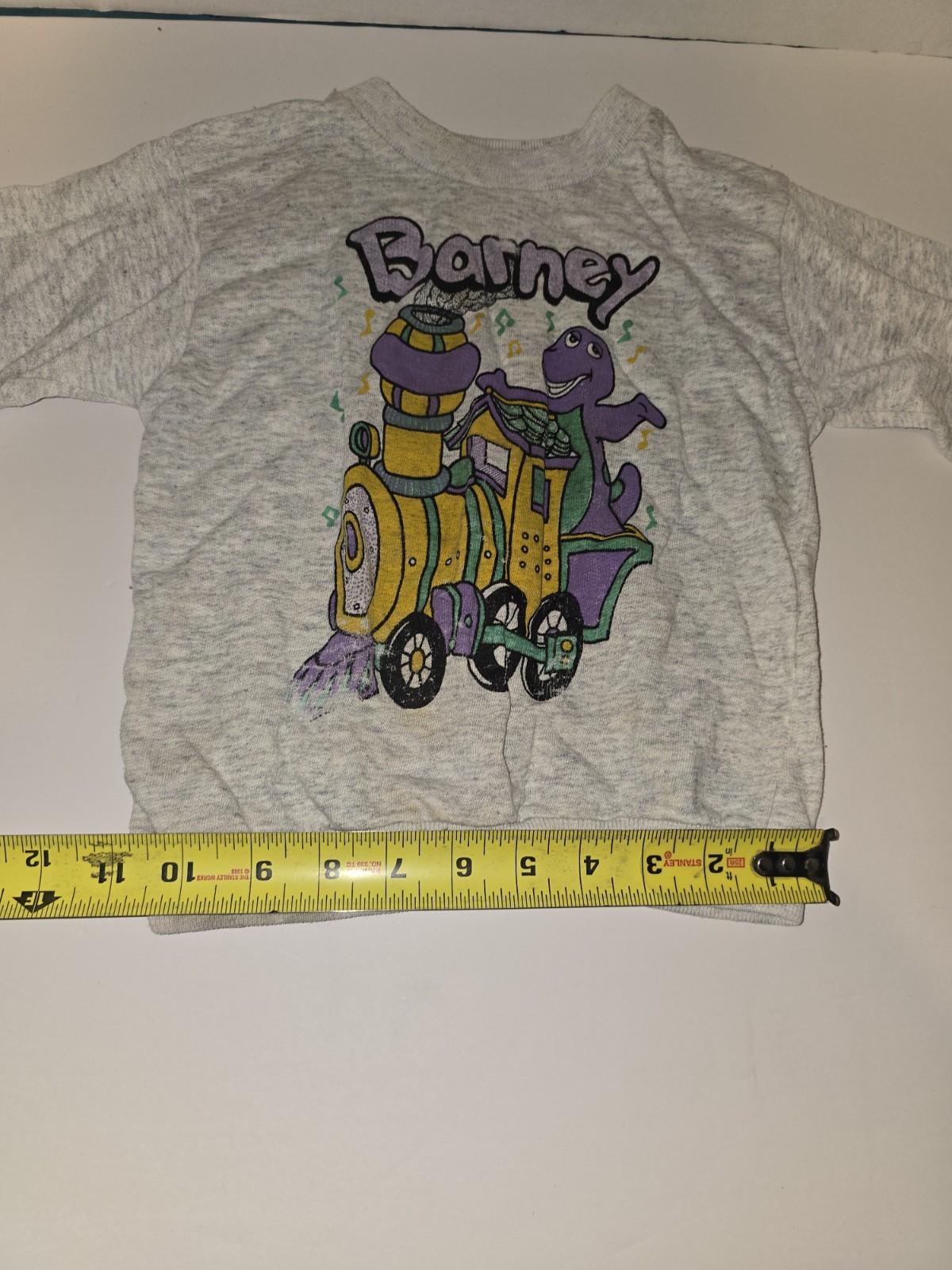 1992 Vintage Barney White Sweater Kids Size 4T #71