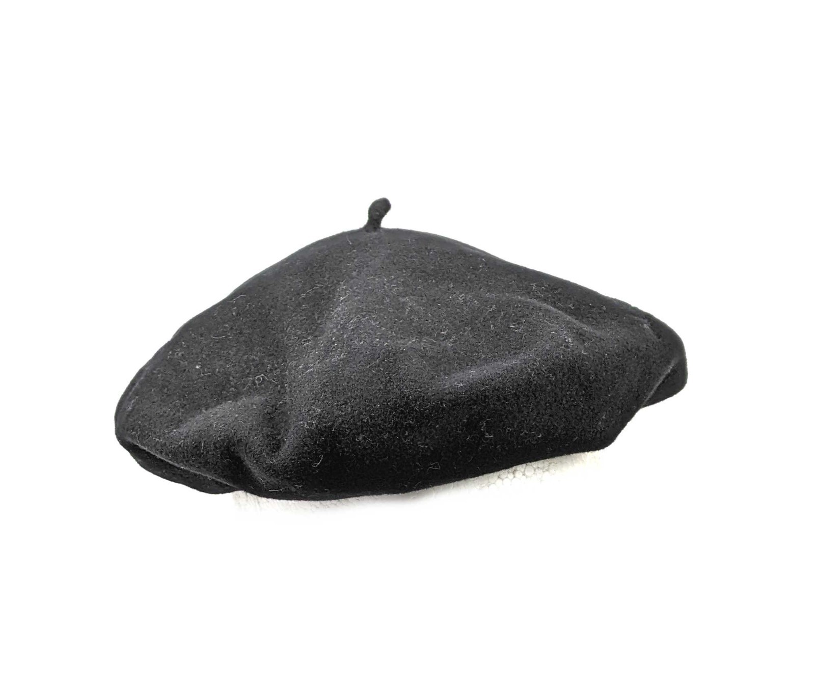 Vintage La Encartada Beret Hat Basque Waterproof Made In Spain 100% Wool Black