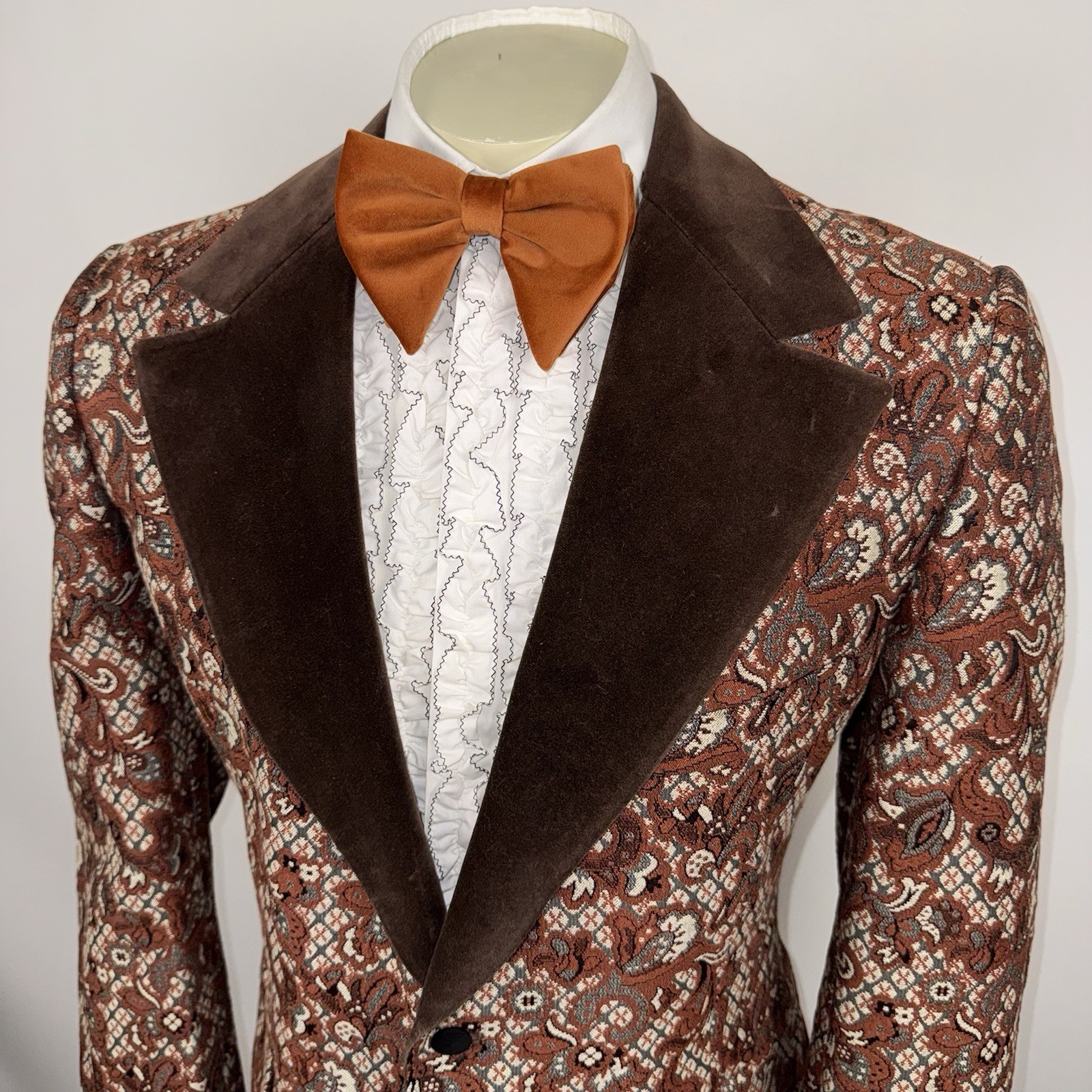 Delton Tuxedo Jacket Suit Coat Vtg 60s 70s Wedding Prom Blazer Mod Mens 44 Long