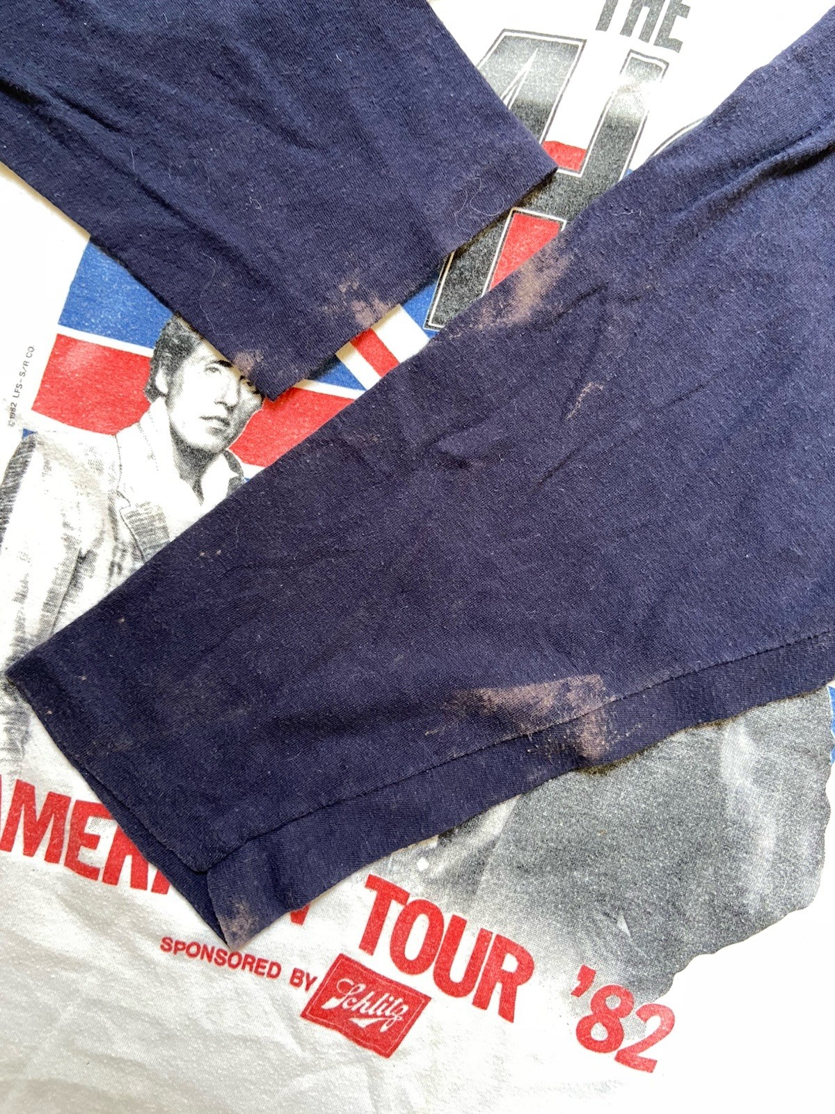 Vintage 1980s The Who American Tour 1982 T-Shirt Raglan 3/4 Baseball Tee Large