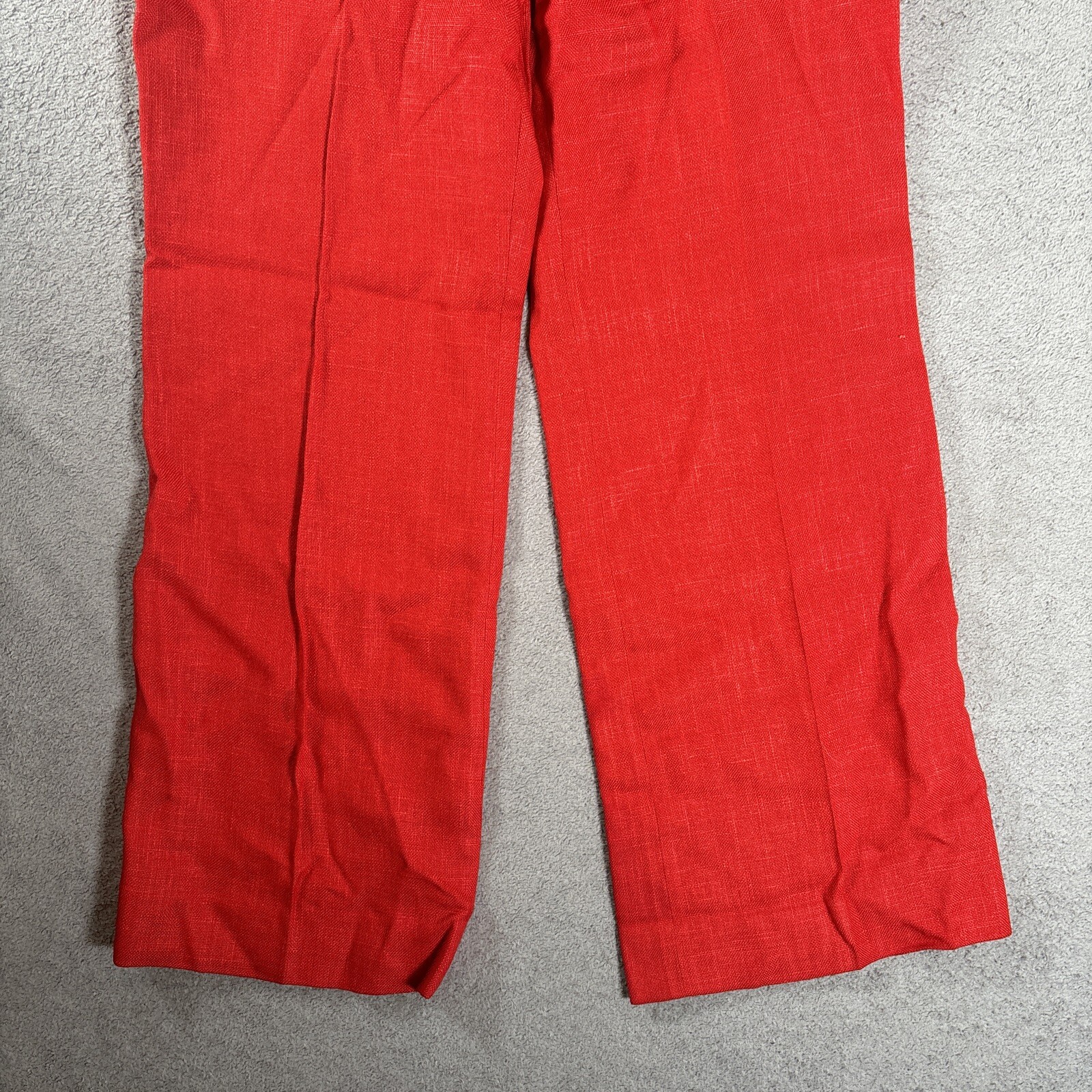 Vintage Lasserre Couture Sport Pants 70’s Red Viscose Wide Leg 28″ Waist