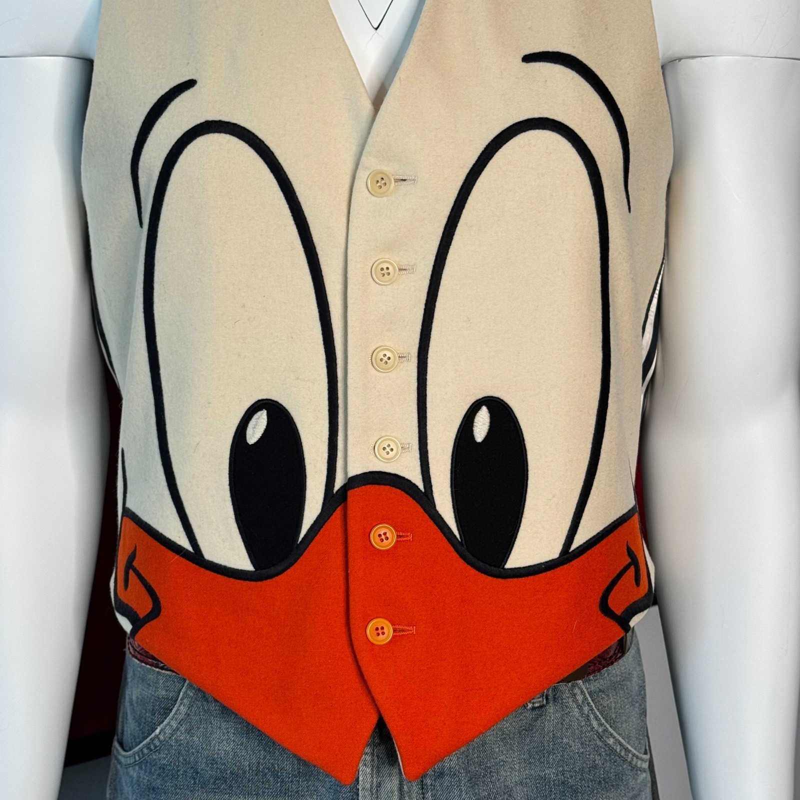MOSCHINO CHEAP and CHIC wool vest Donald Duck size 50 from F/W 1993/94