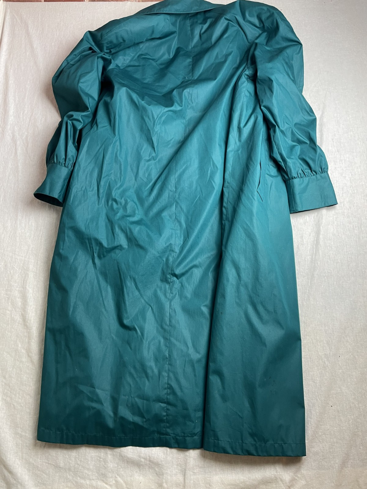 Vintage 80s Totes Coat Teal Womens Size 10 Grandmacore Lined Trench Rain Jacket